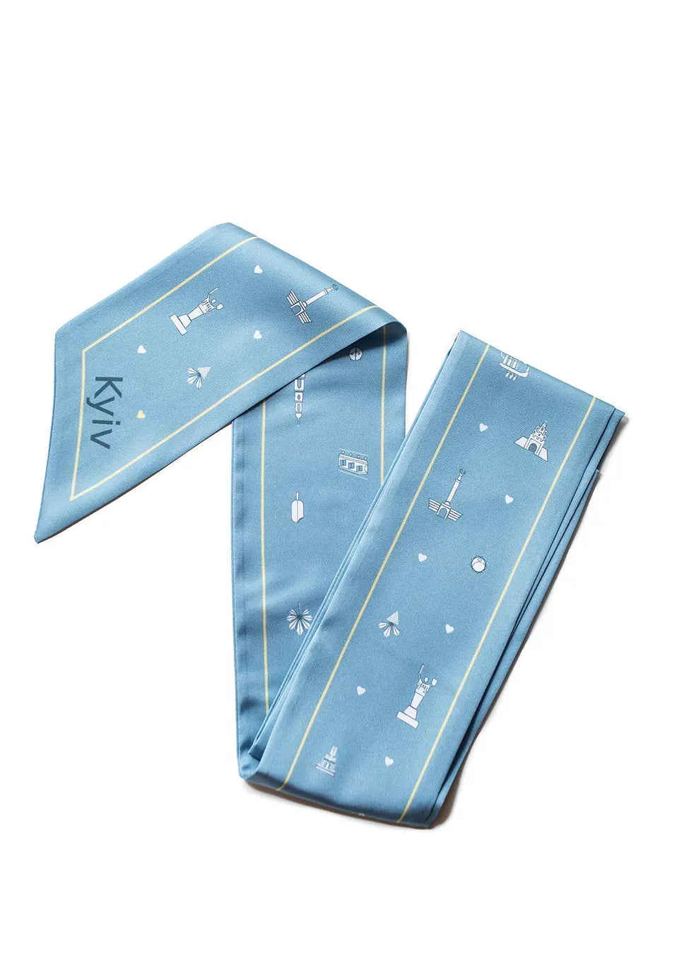 "My Kyiv" Twilly (Sky blue)