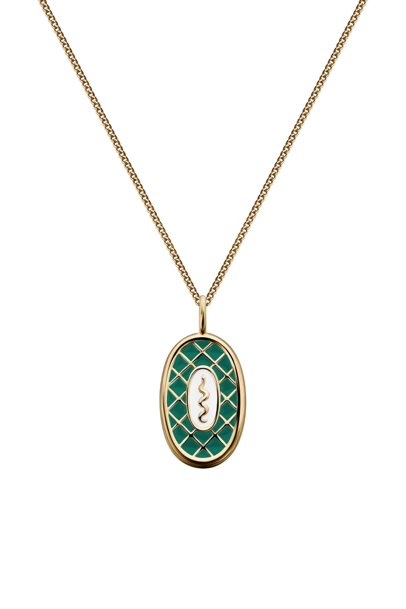 Necklace in Emerald Green "Serpent"