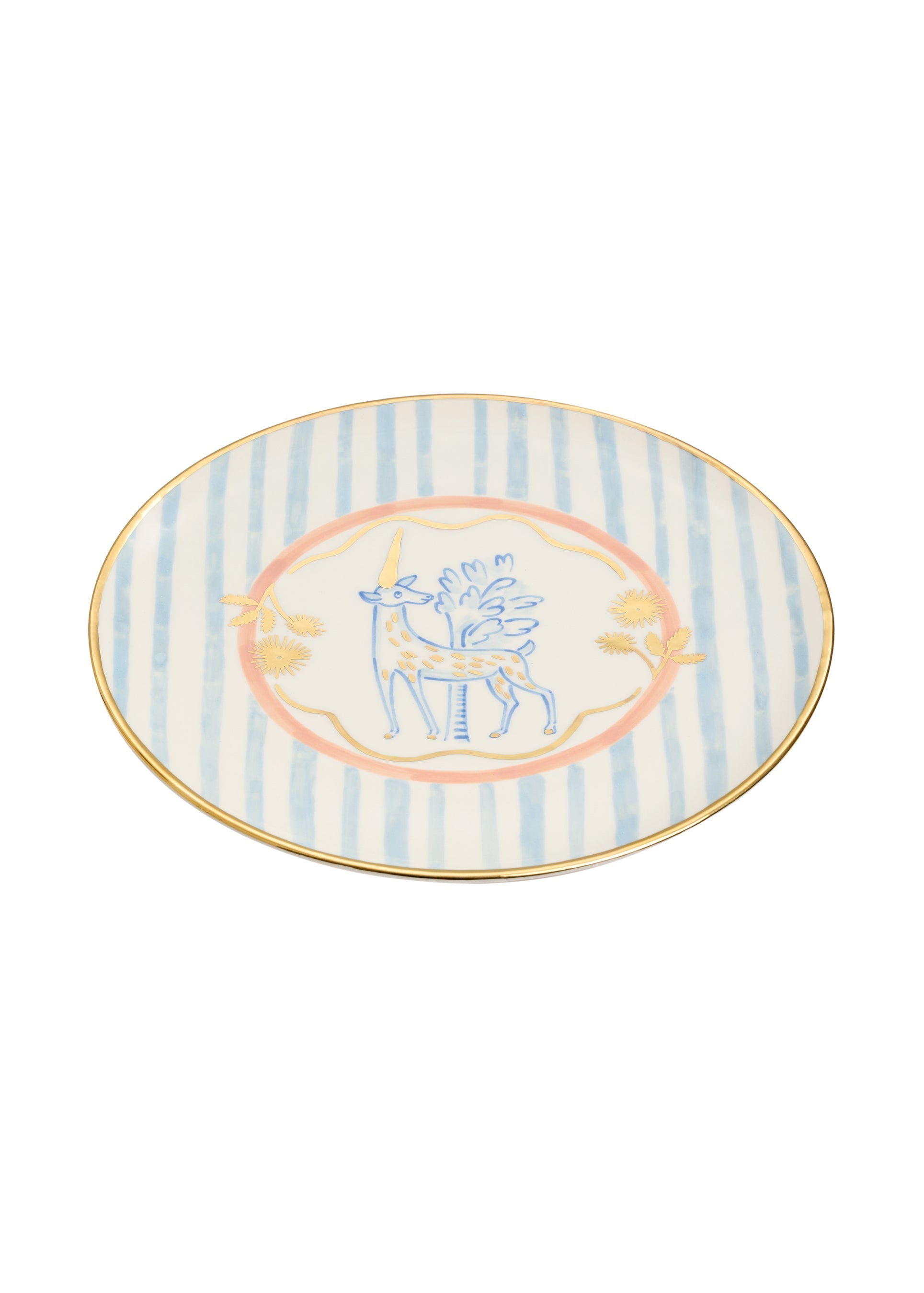 Unicorn Plate in Blue