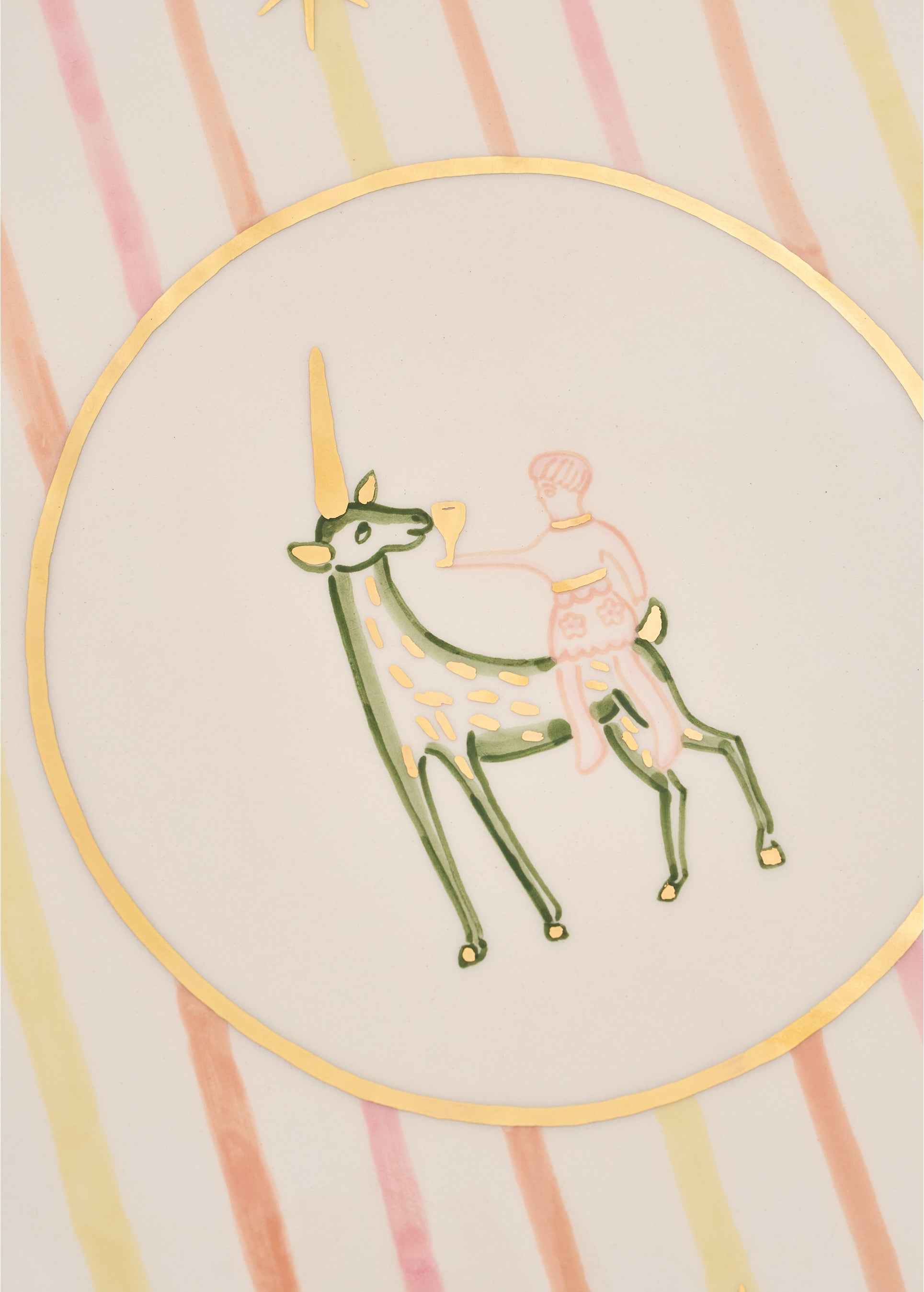 Unicorn Plate in Pink