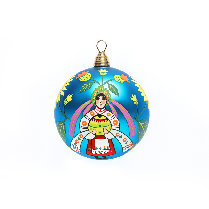 Glass christmas ball «Palianytsia»