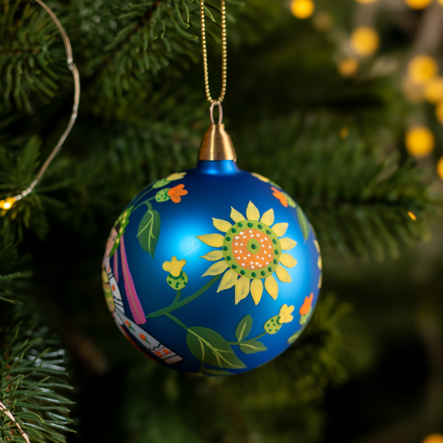 Glass christmas ball «Palianytsia»