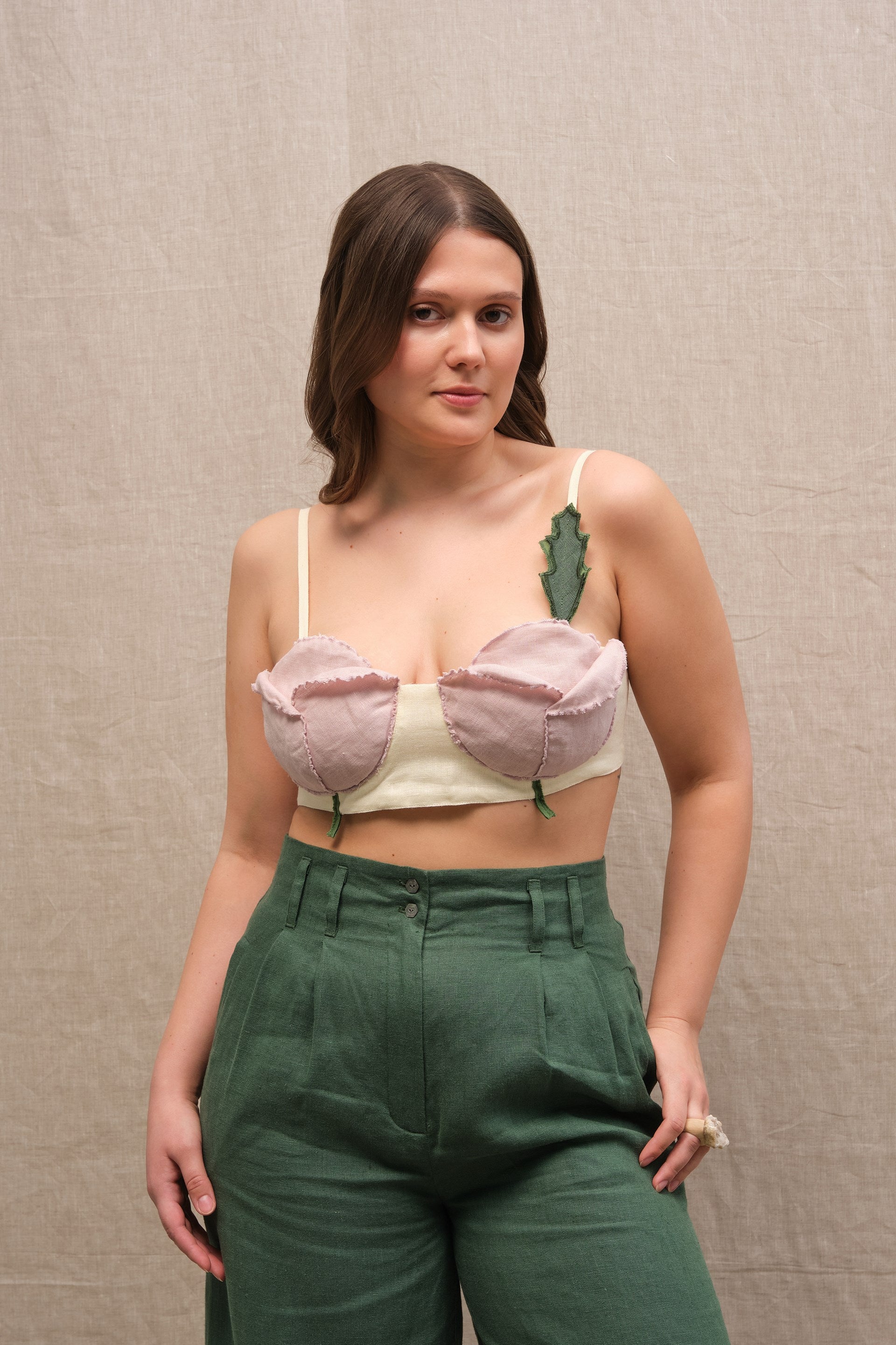 Flower top (butter/lavender)
