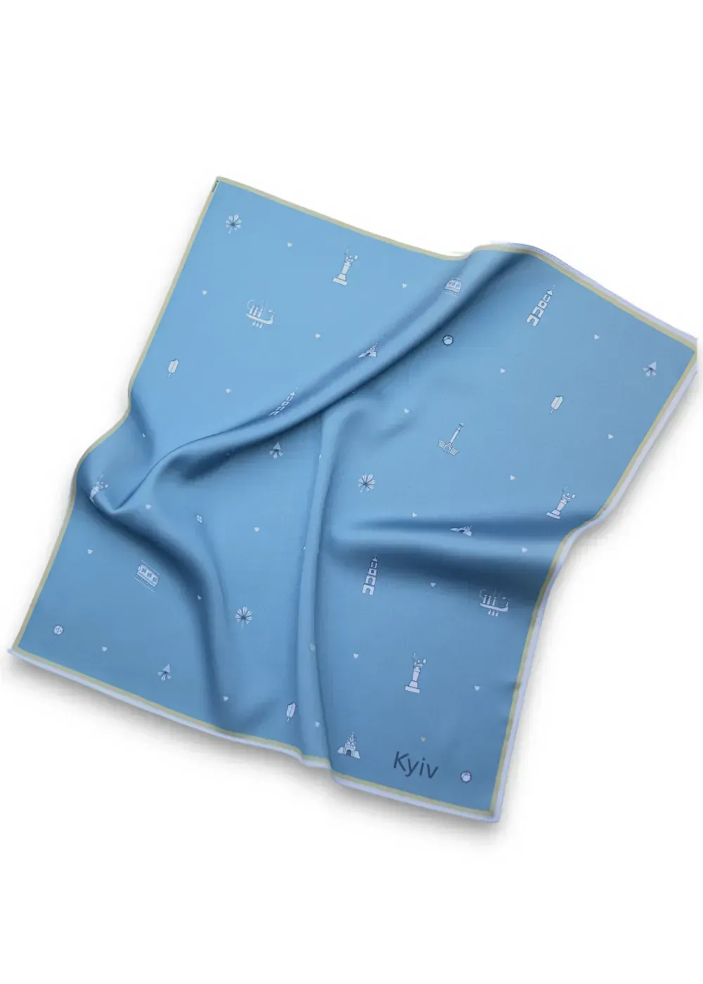 "My Kyiv" Pocket Square (Sky blue)