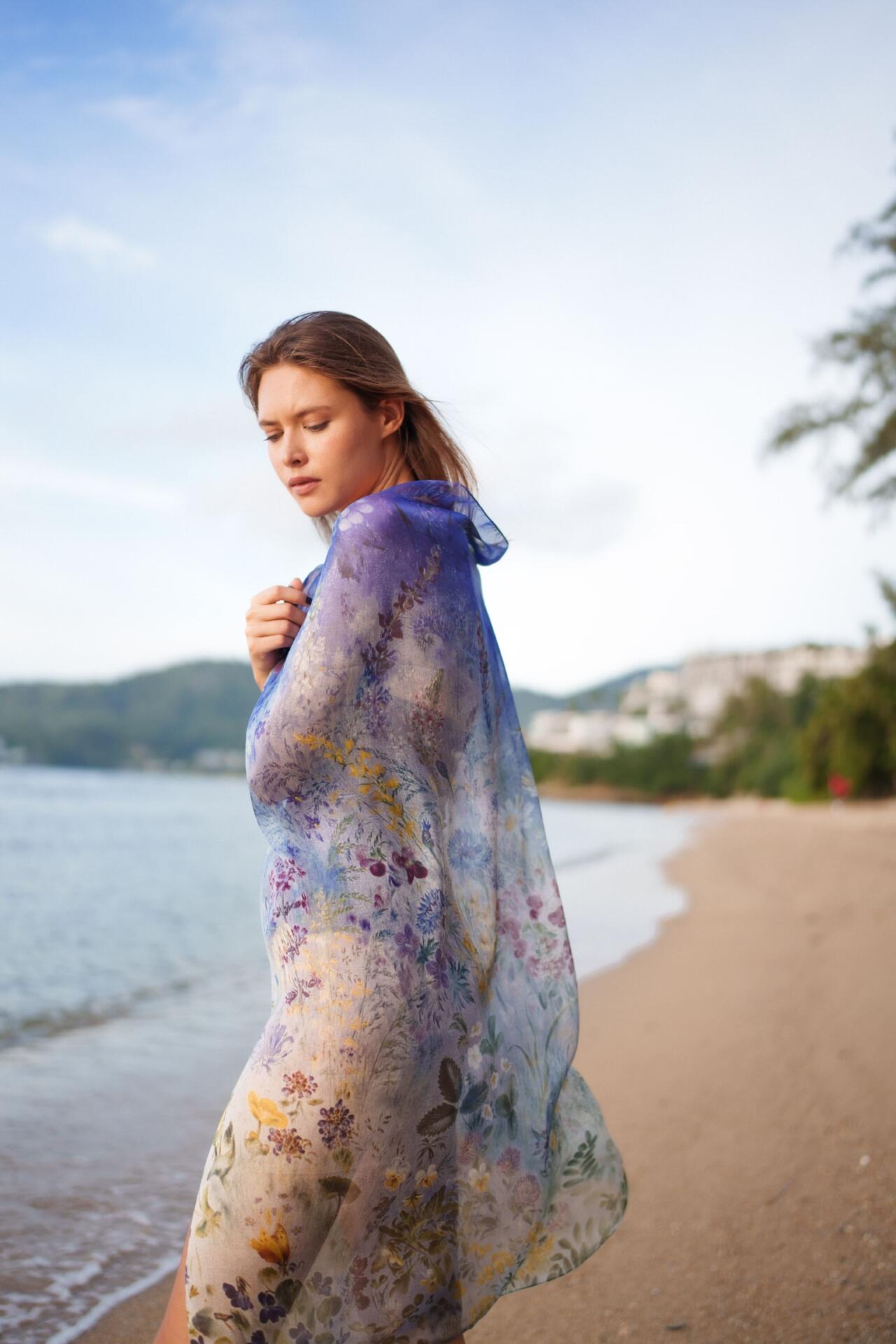 Silk pareo "Wildflowers"