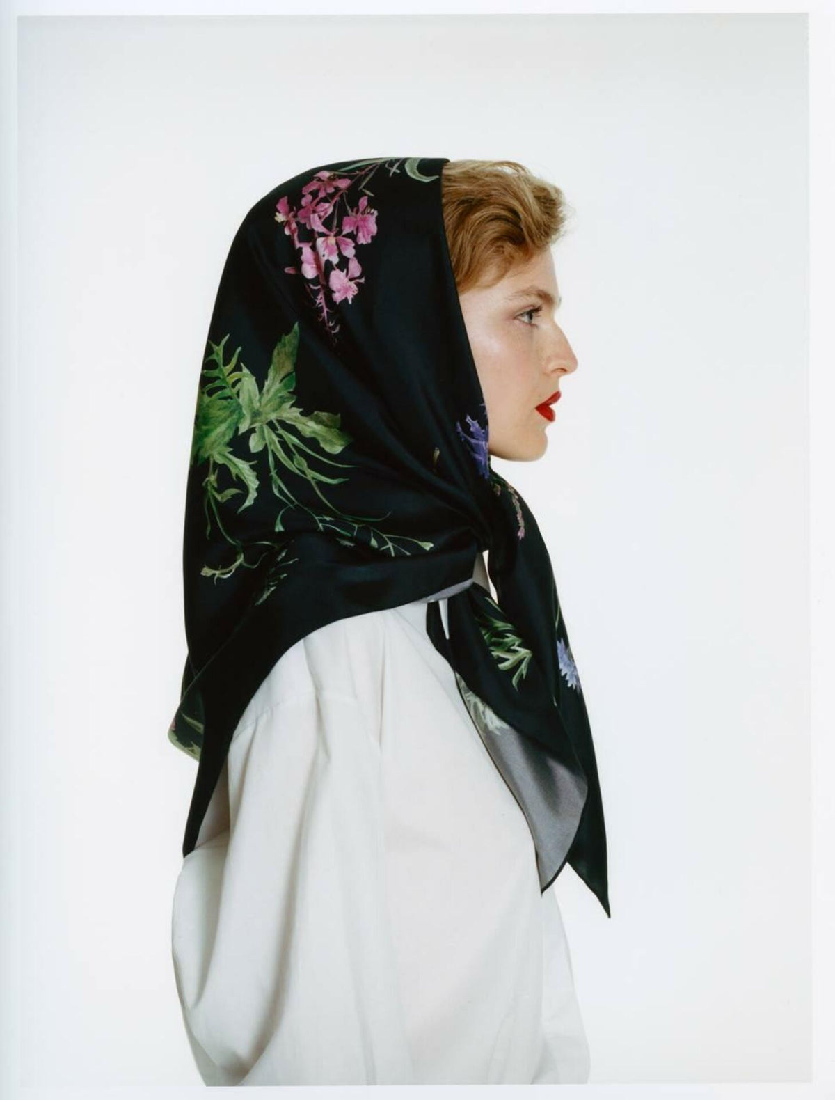Silk scarf "Botany"