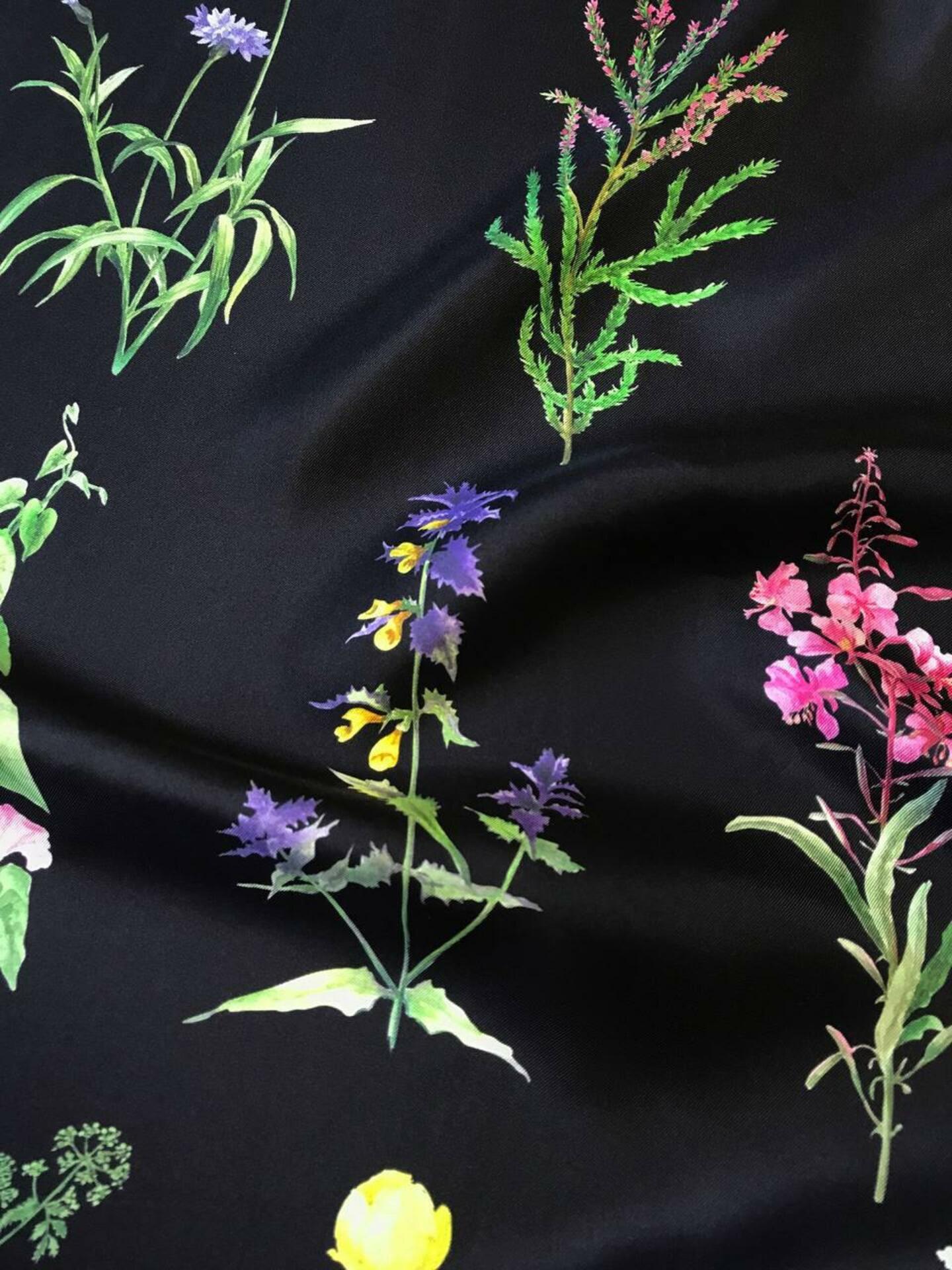 Silk scarf "Botany"