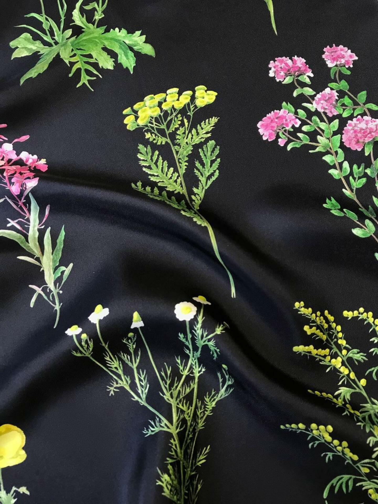 Silk scarf "Botany"