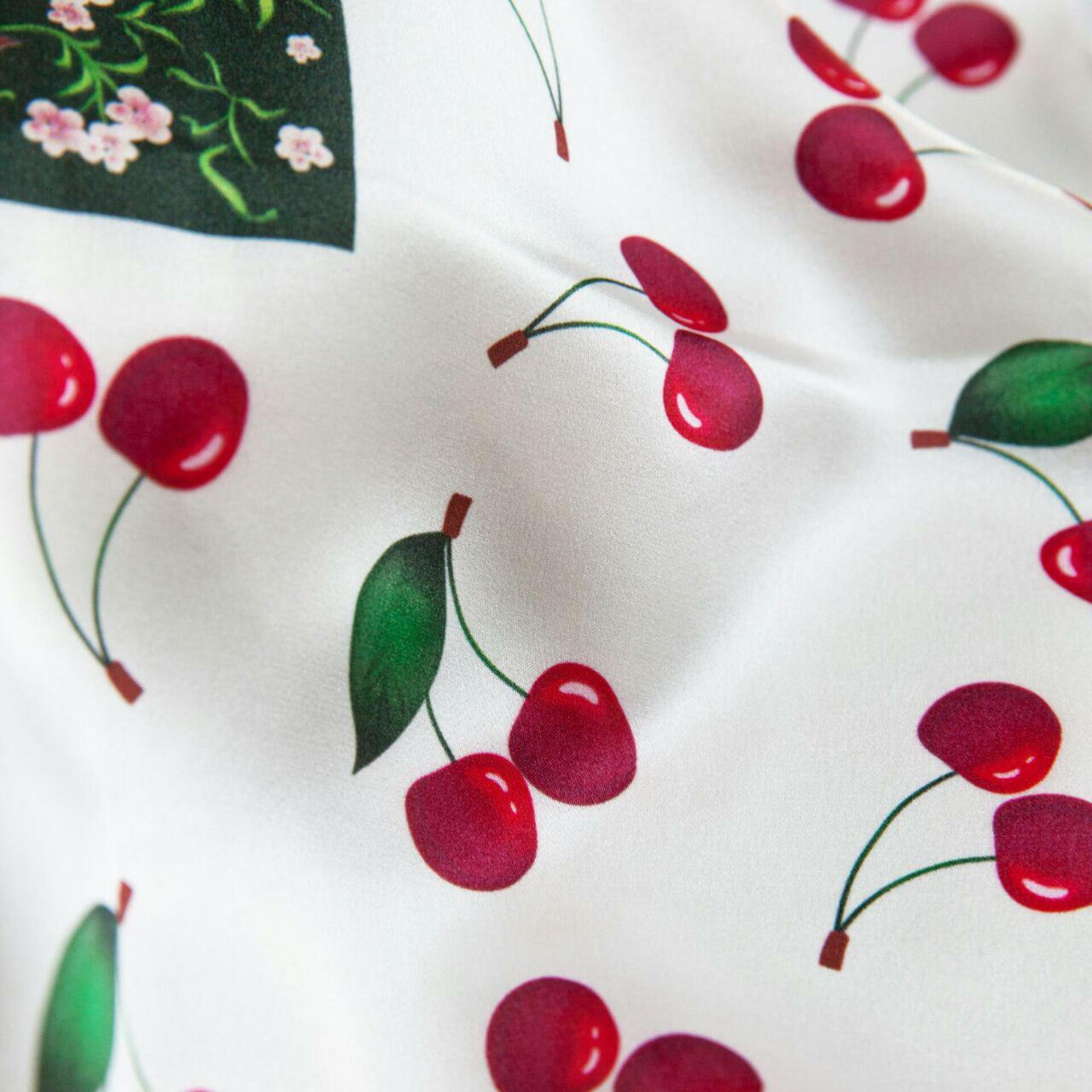 Silk scarf "Cherry Jam"