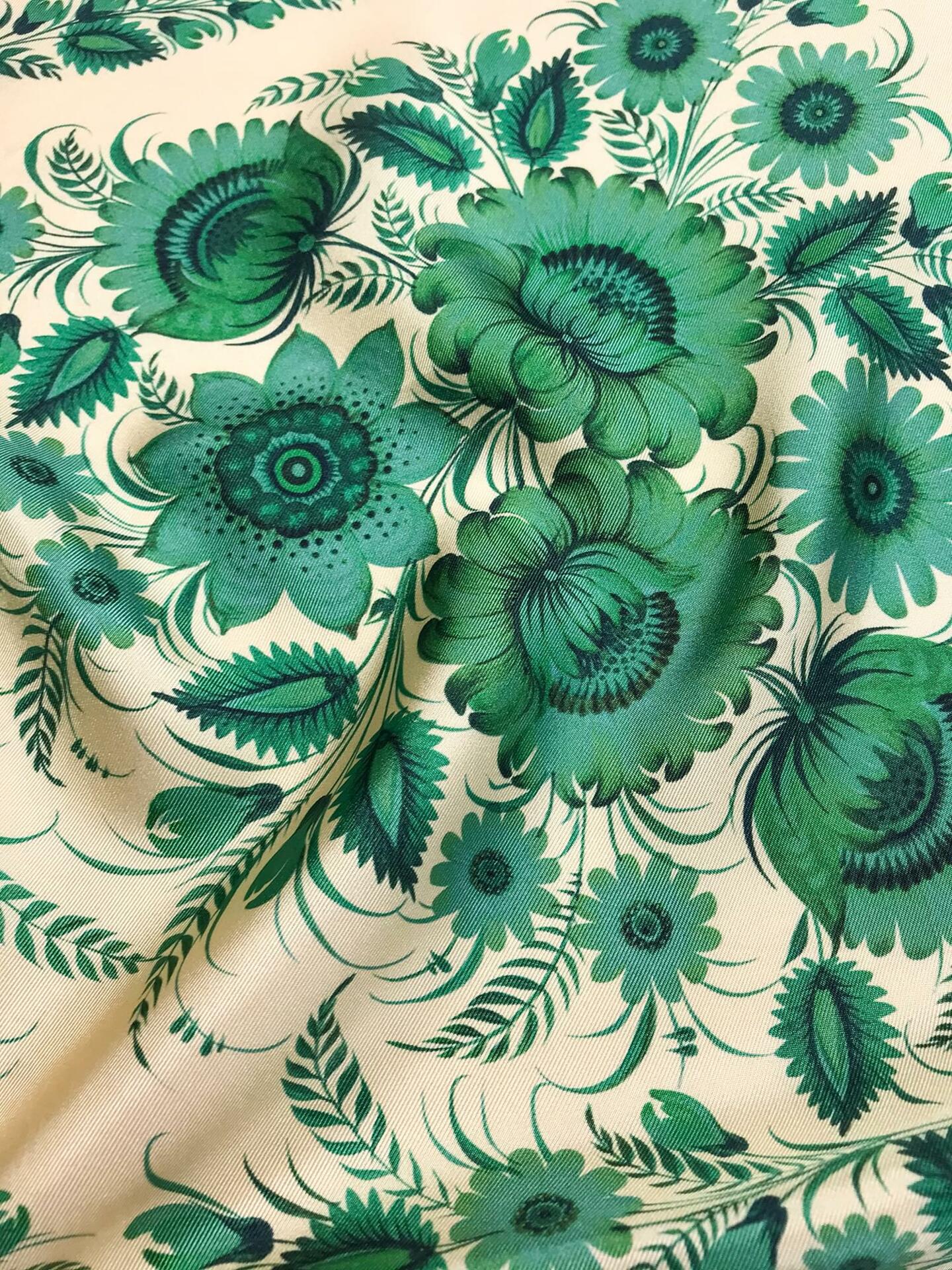 Silk scarf "Emerald"