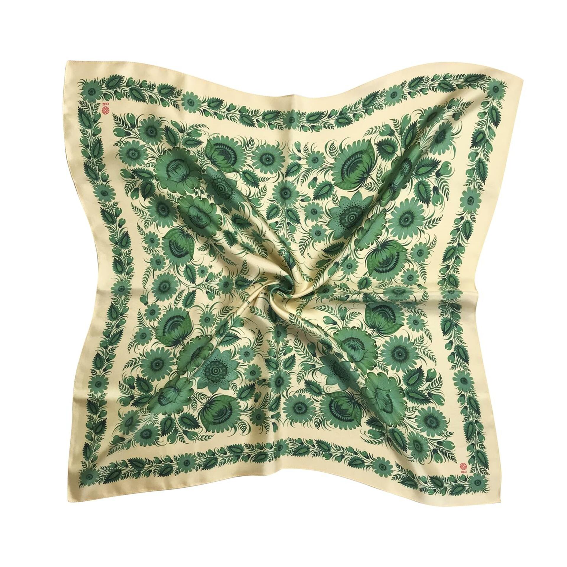 Silk scarf "Emerald"