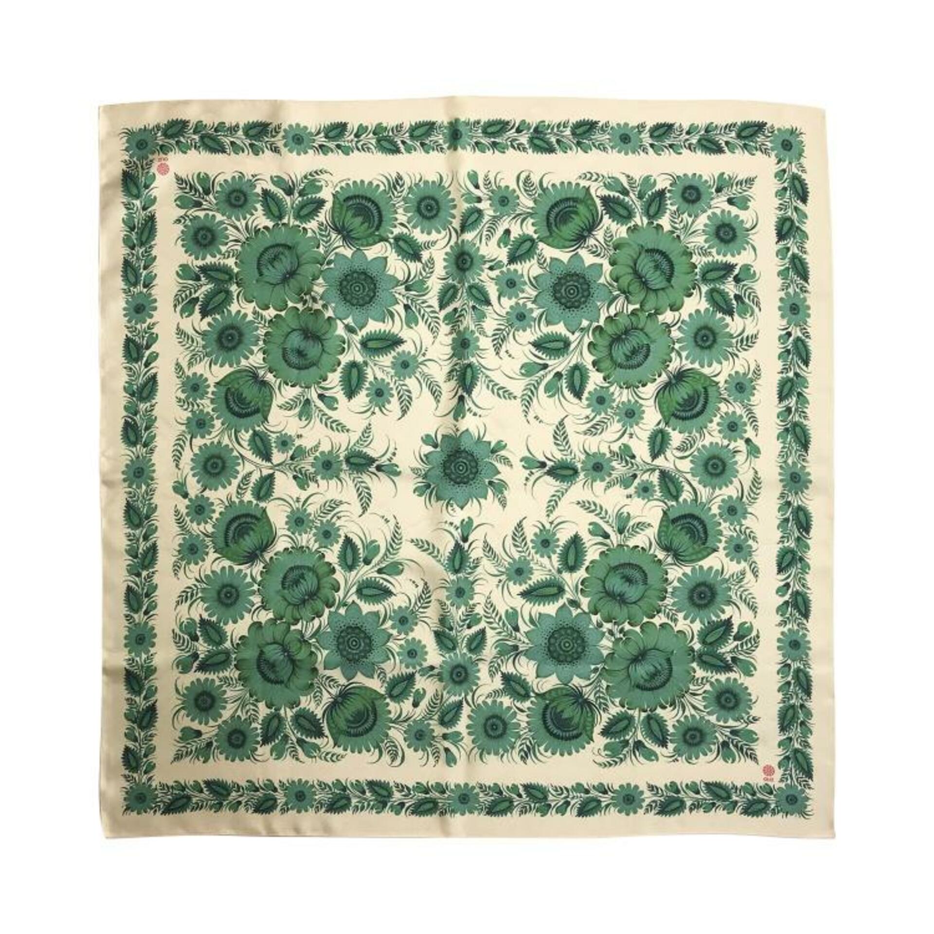 Silk scarf "Emerald"
