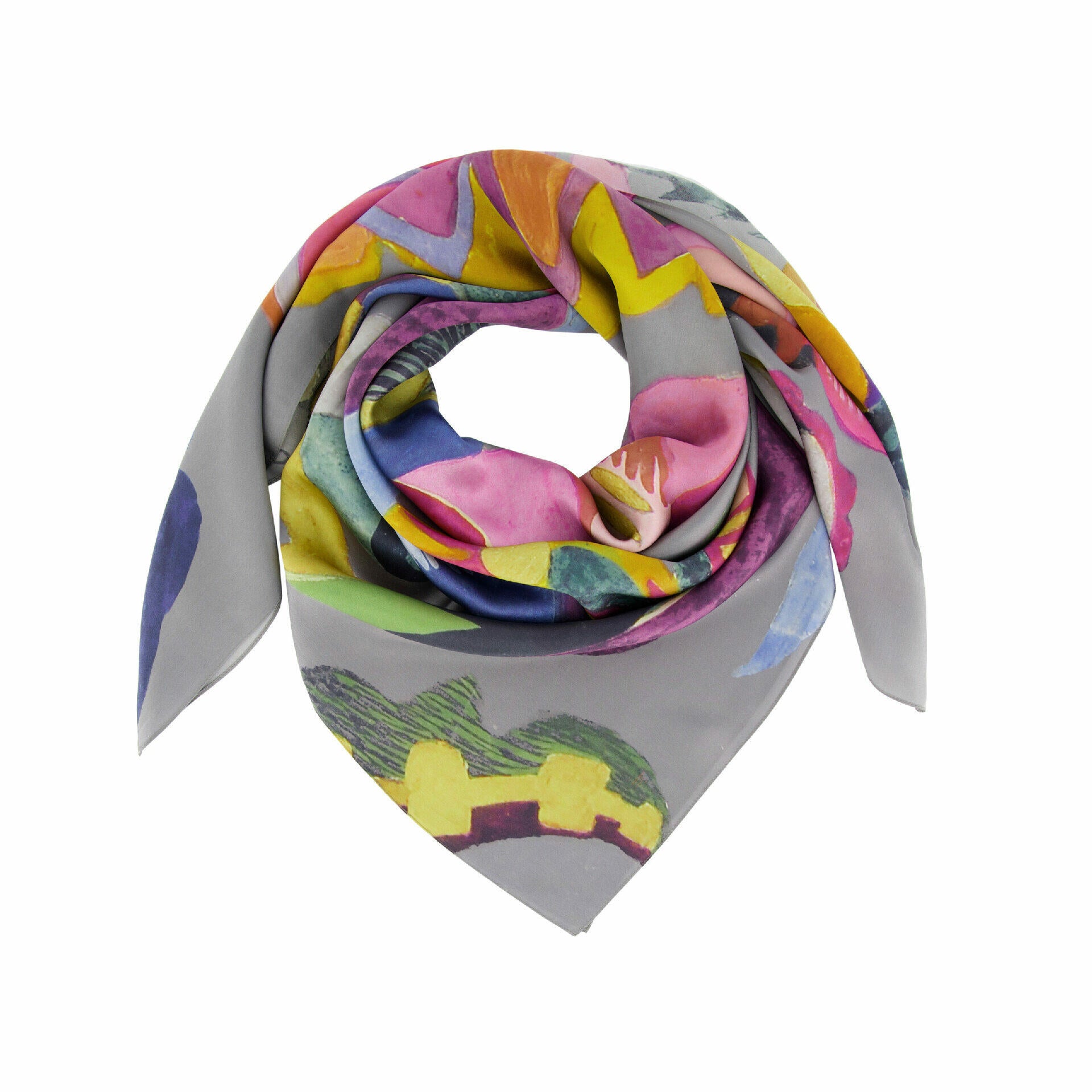 Silk scarf "Evening lights"