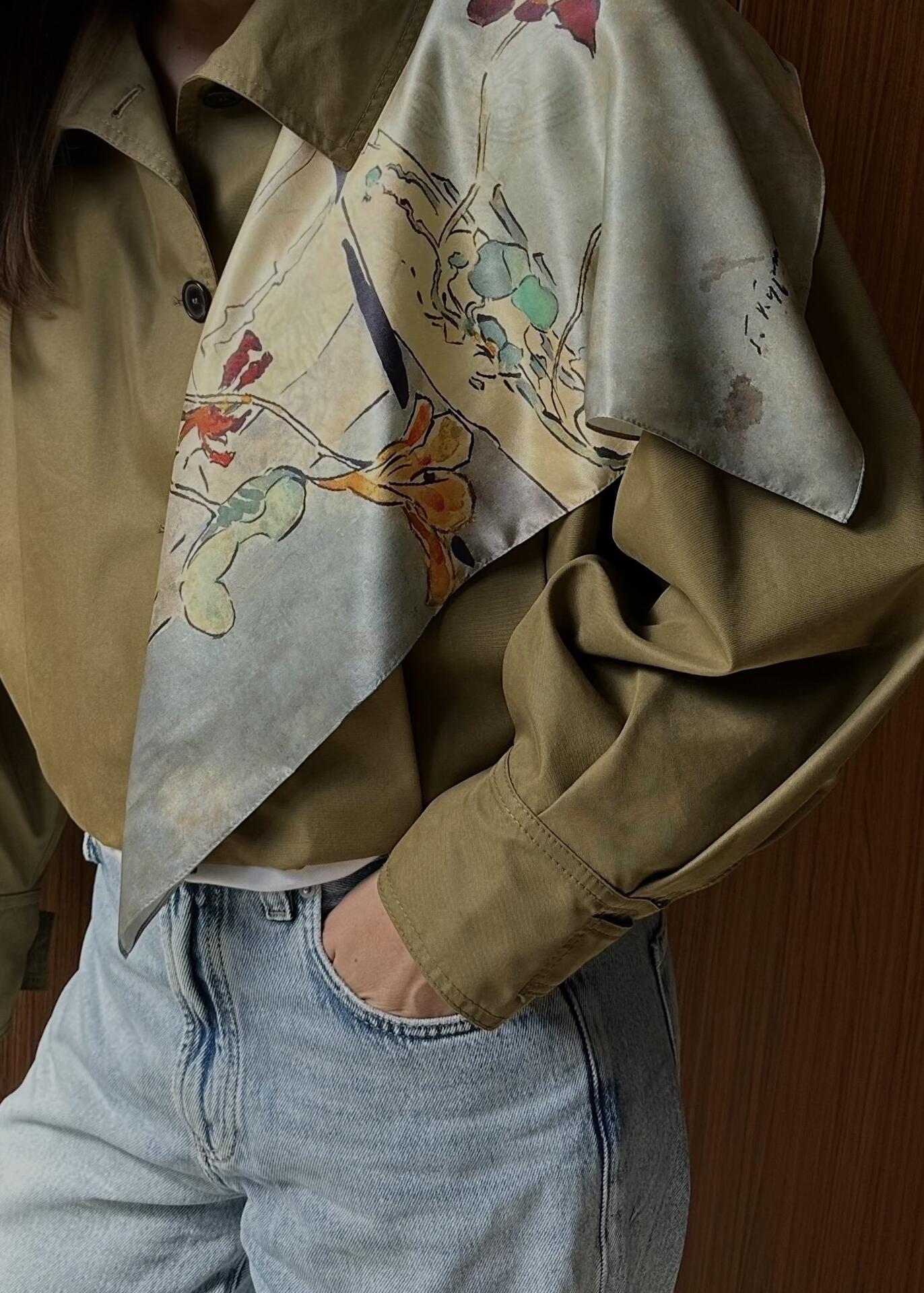 Silk scarf "Krasolia"