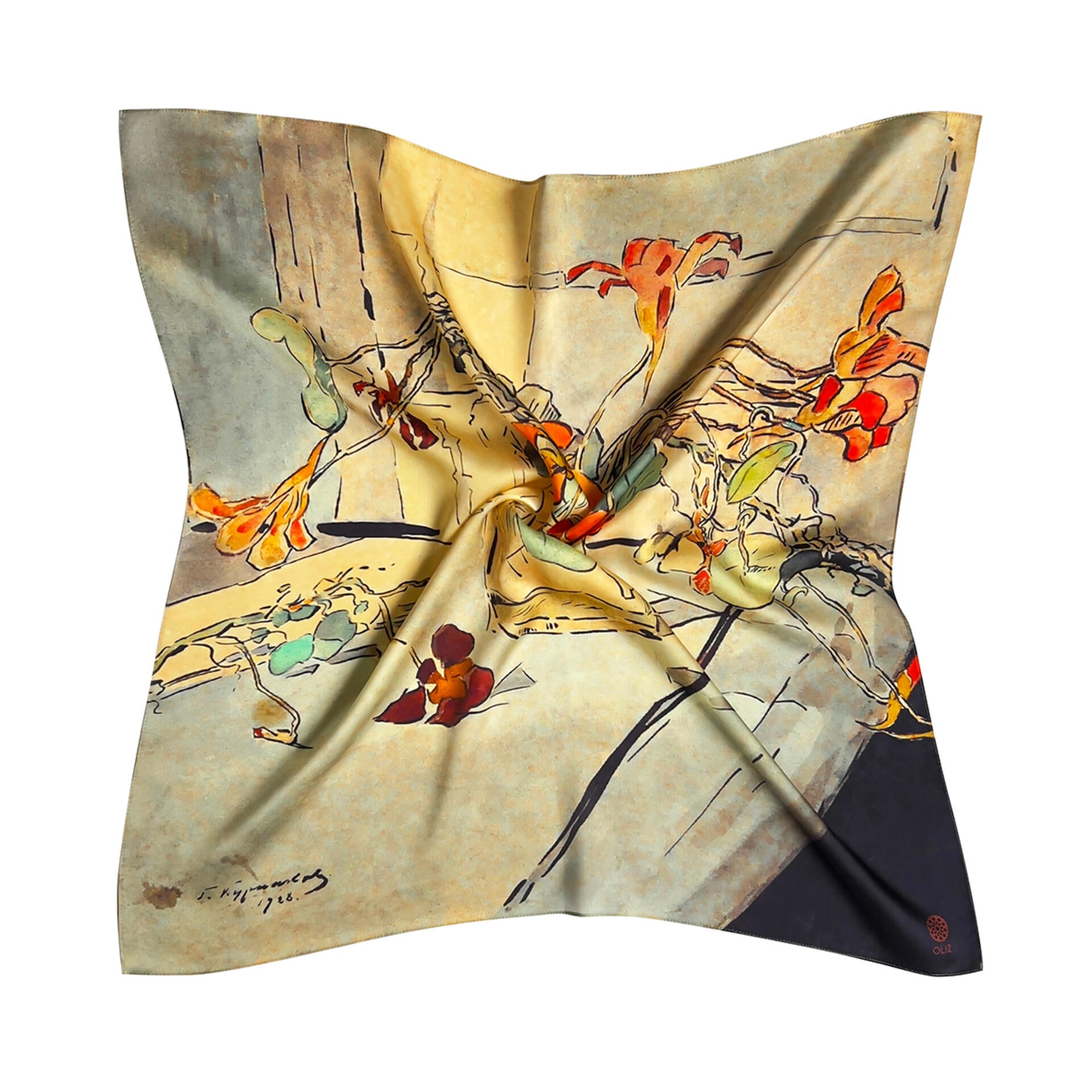Silk scarf "Krasolia"