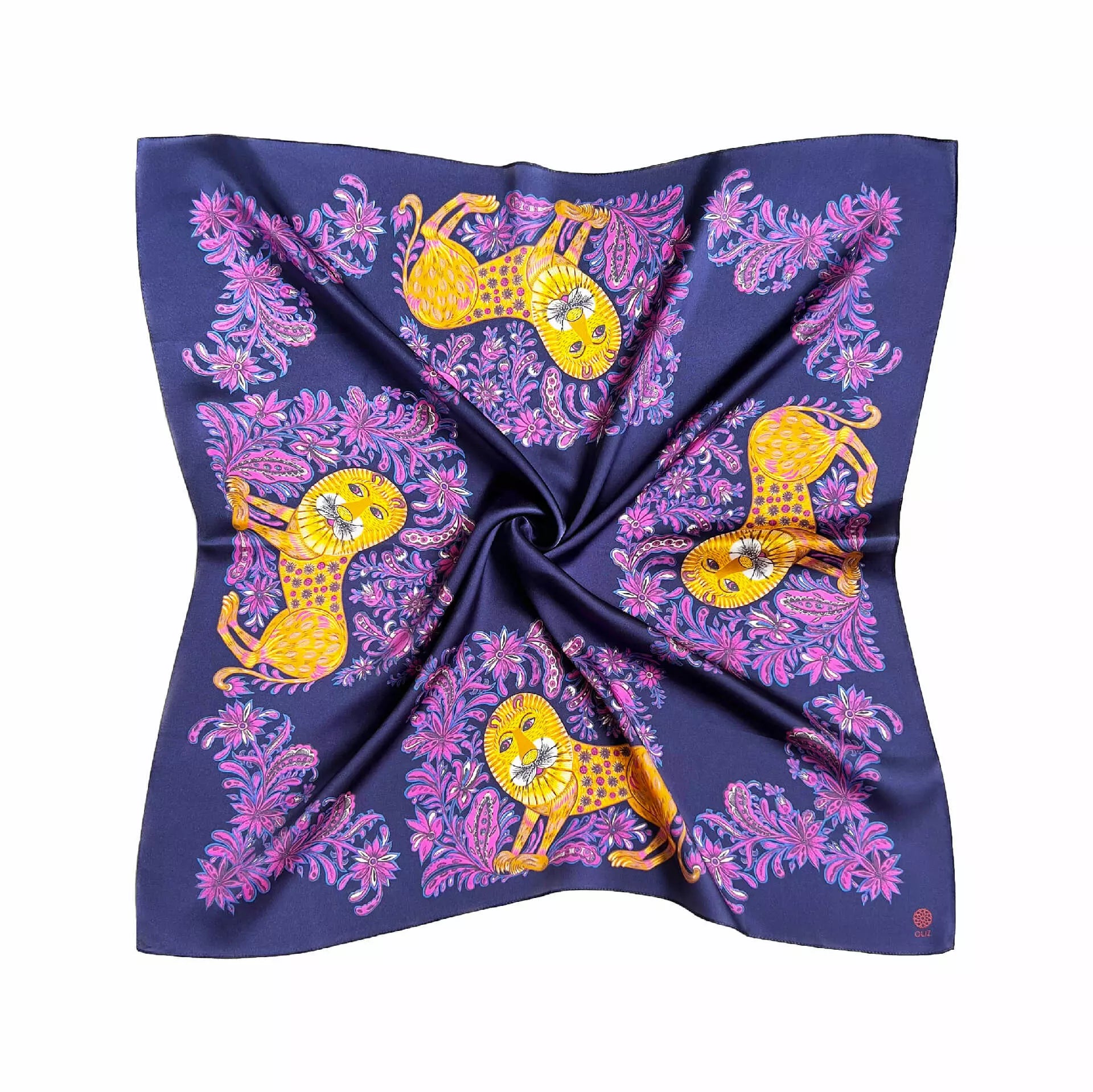 Silk scarf "Lion"