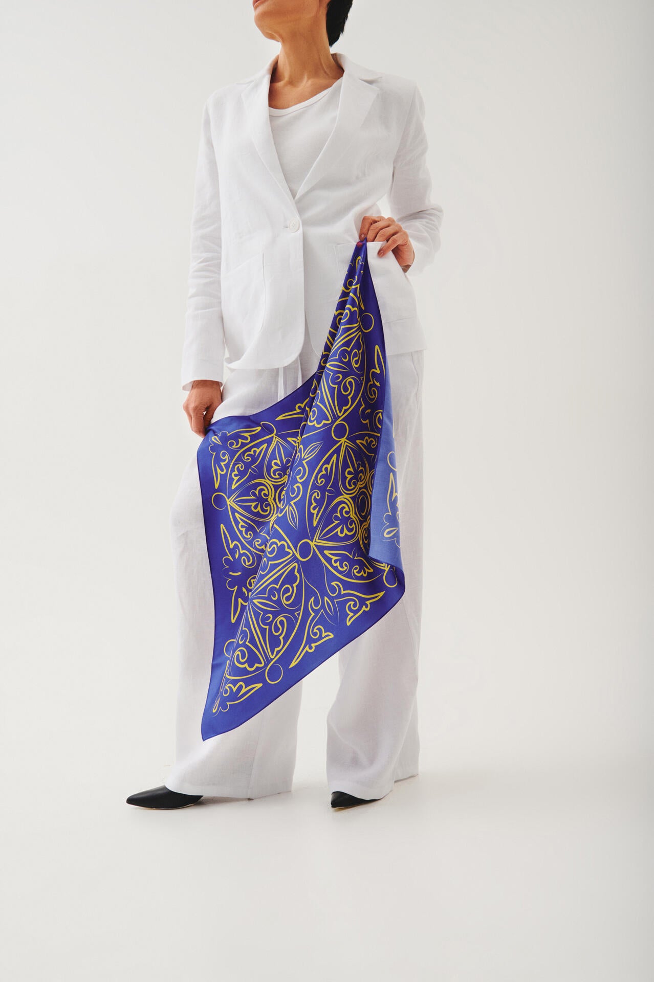 Silk scarf "Pattern of existence"