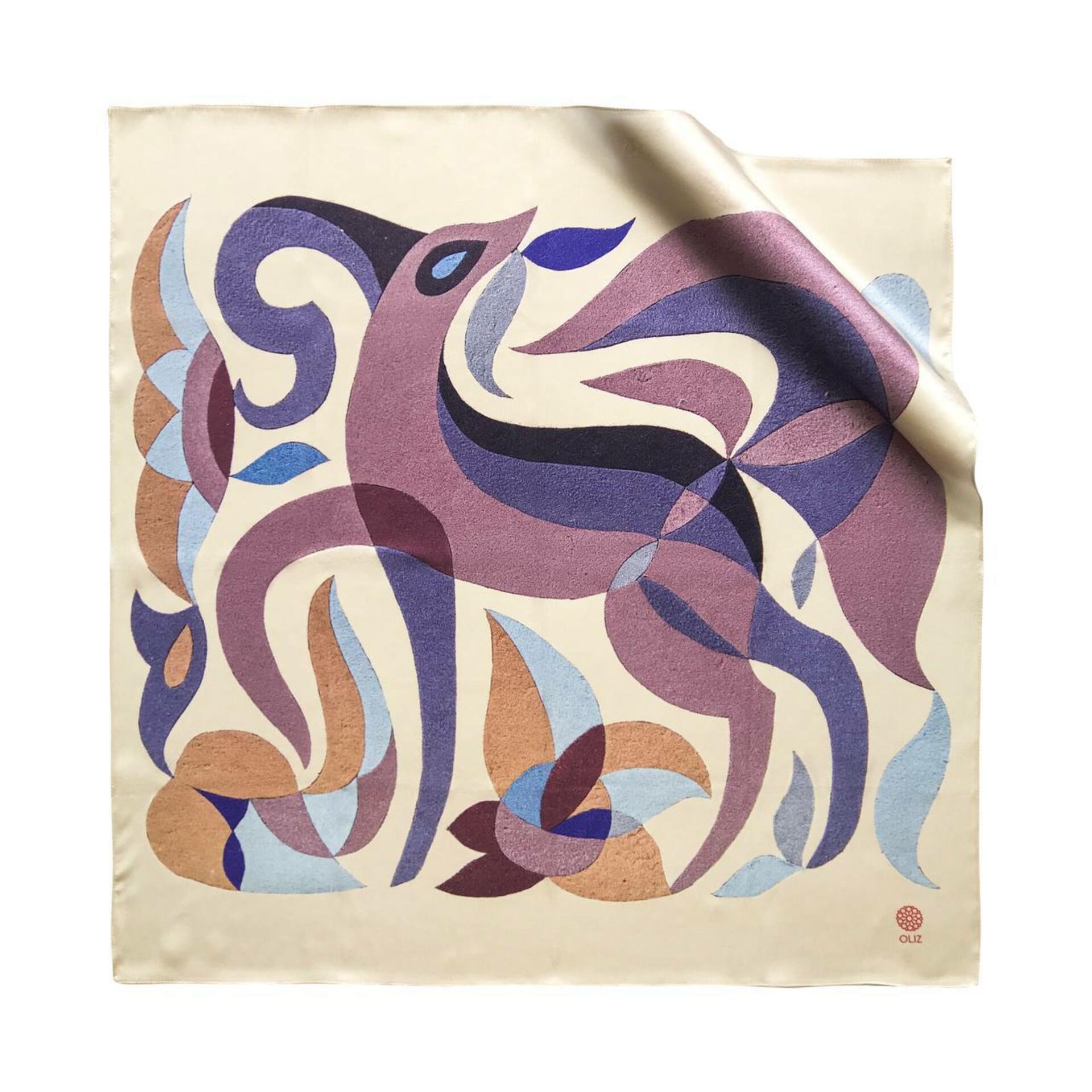 Silk scarf "To the first festivities"