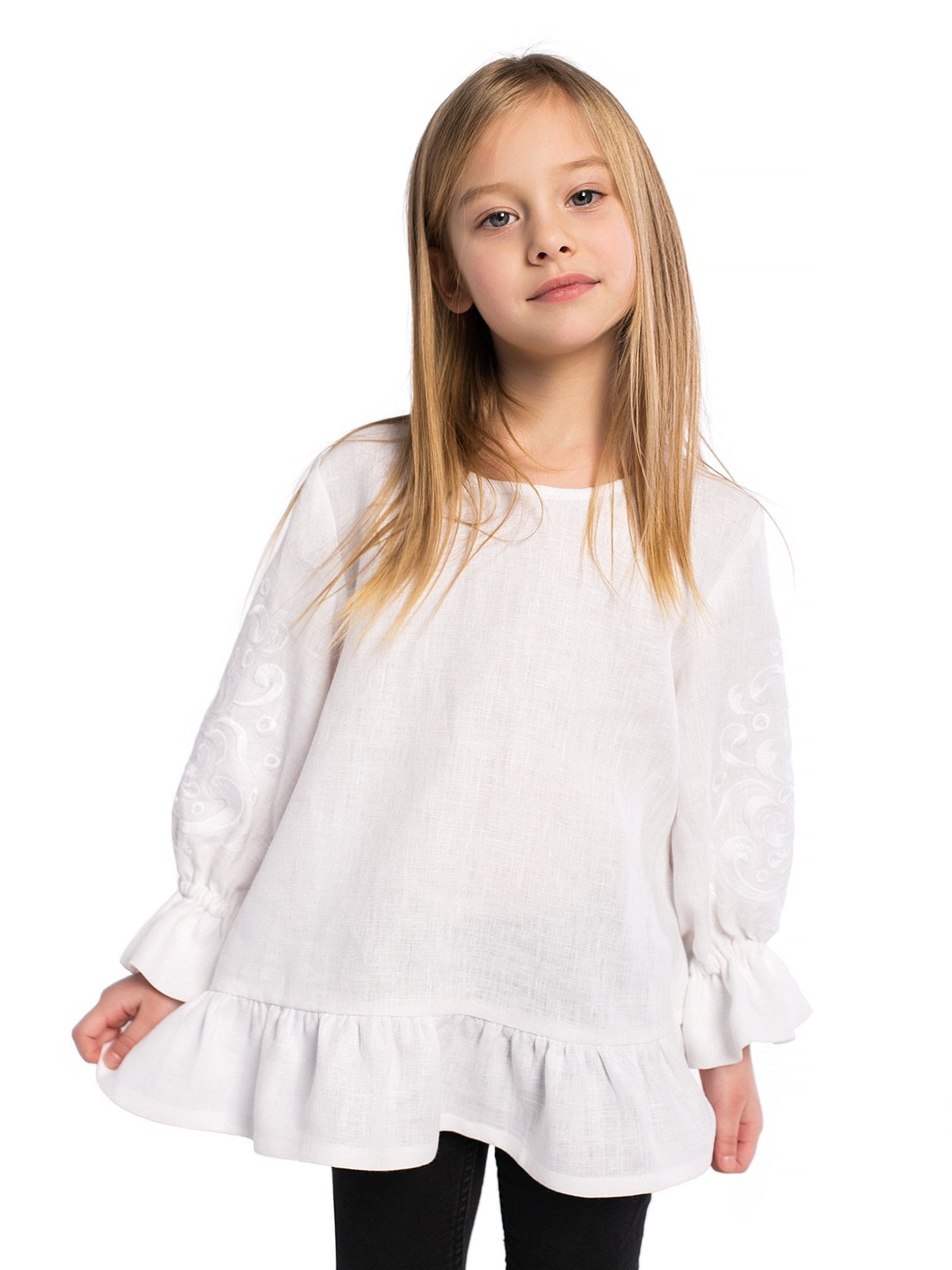 Embroidery for girls "White Flow"