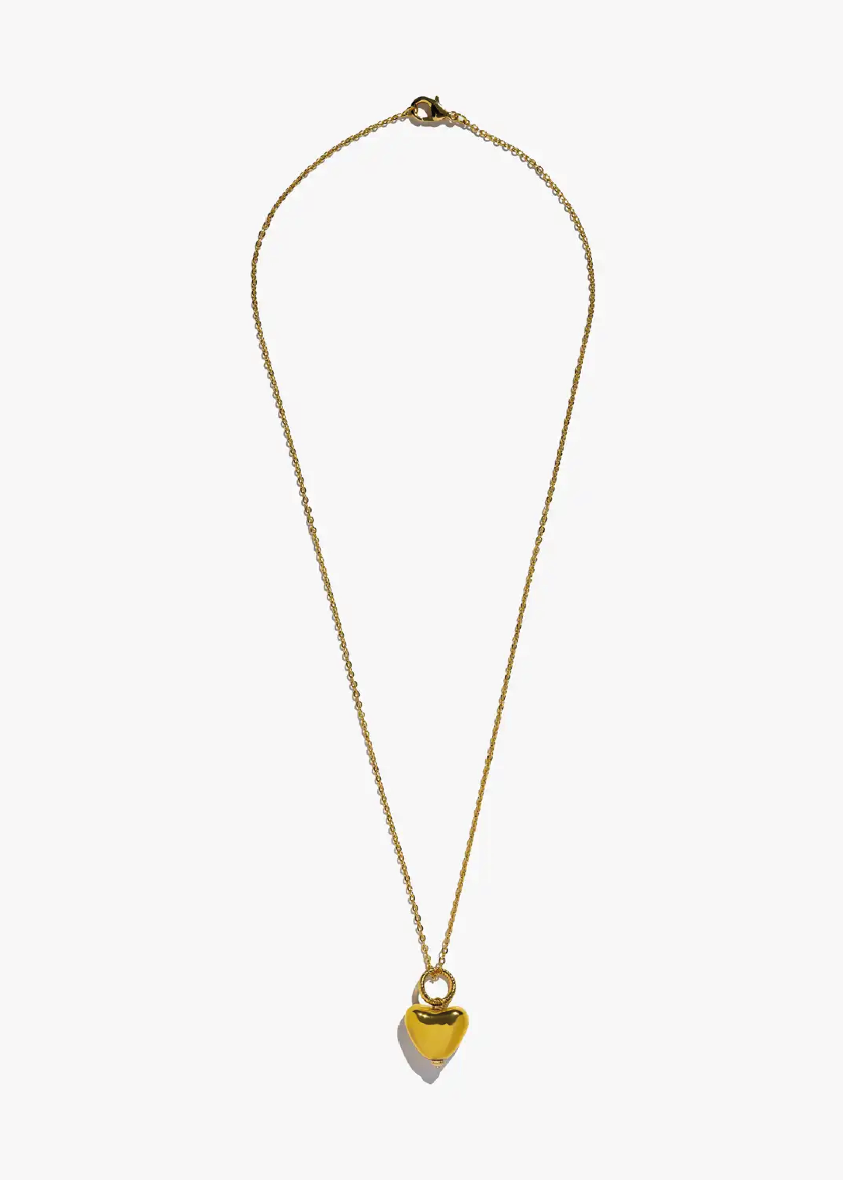 Skarb small gold-coated heart pendant