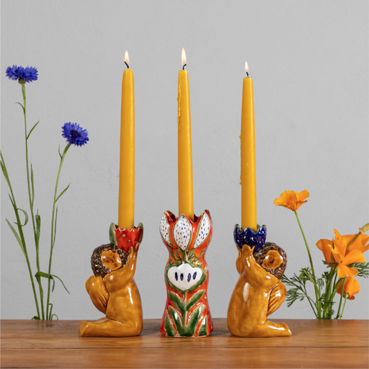 Set of candleholders «Sun rue flower»