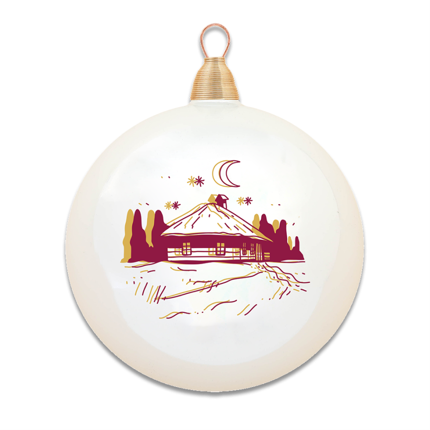 Glass christmas ball «Holy eve» Kharkiv region