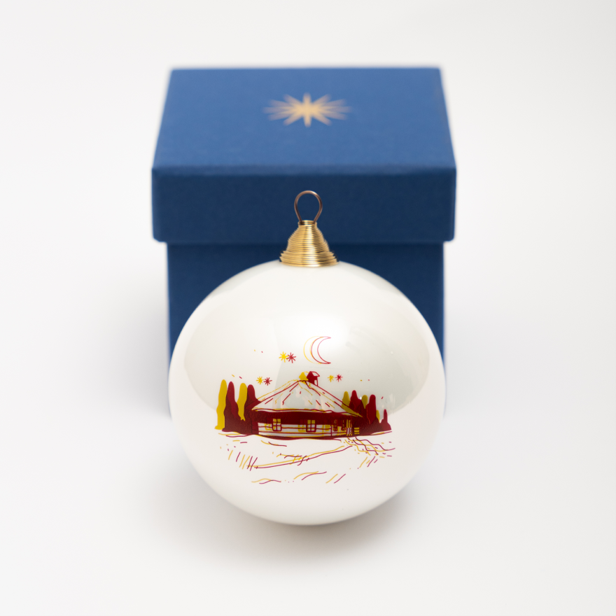 Glass christmas ball «Holy eve» Kharkiv region