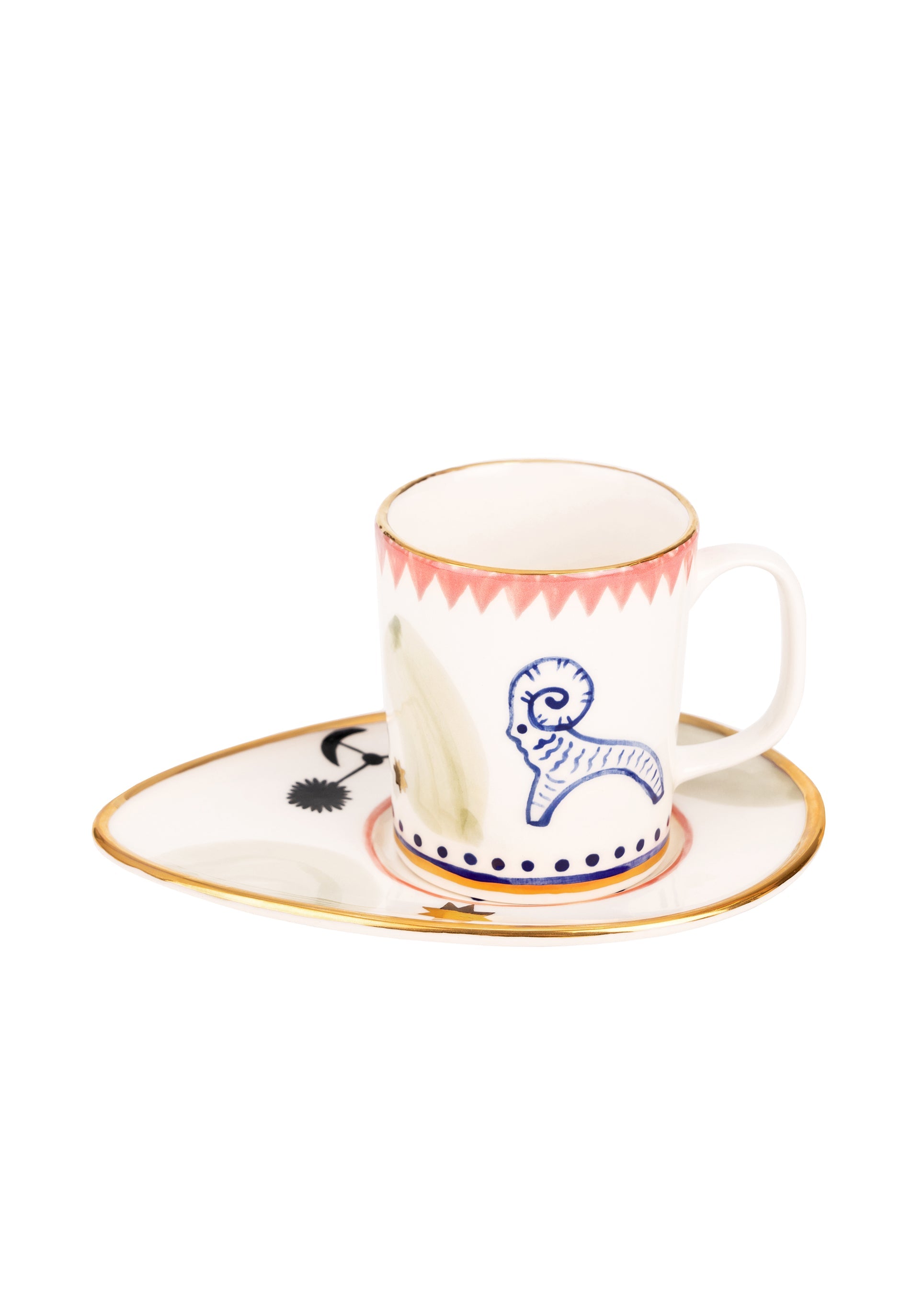 Coffee Mugs and Saucers Set "Vesna"
