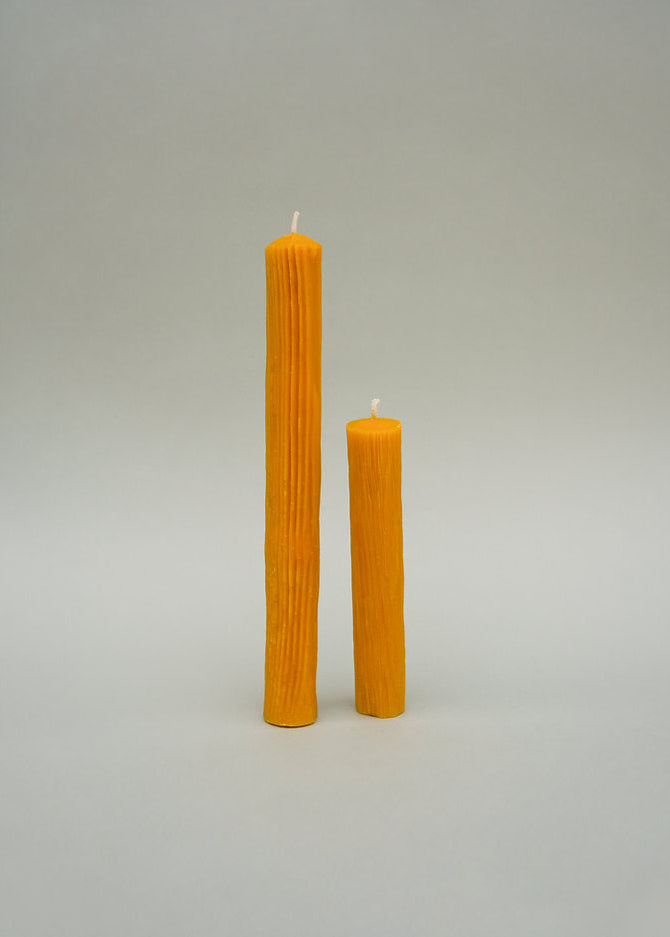 Small Tree-Texture Beeswax Candle