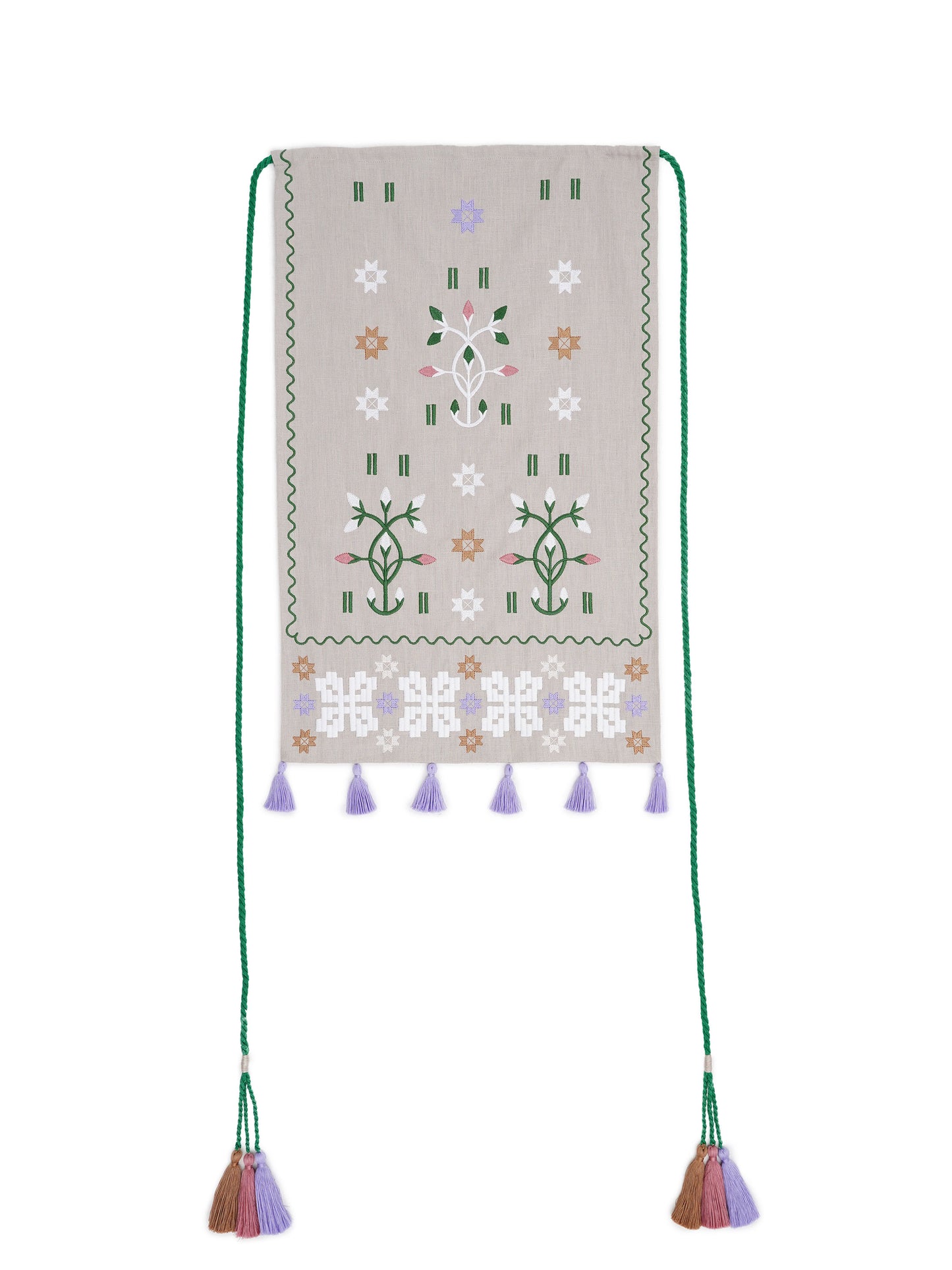 Apron with colored tassels "Rozmay"