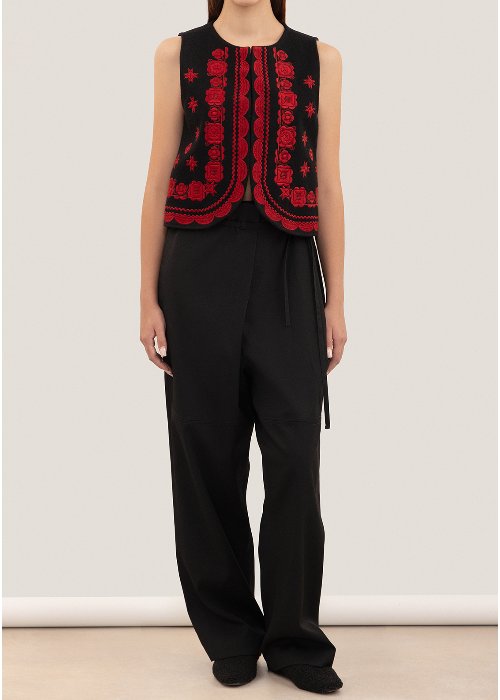 Wool keptar (vest) “Zharyna” (Ember)