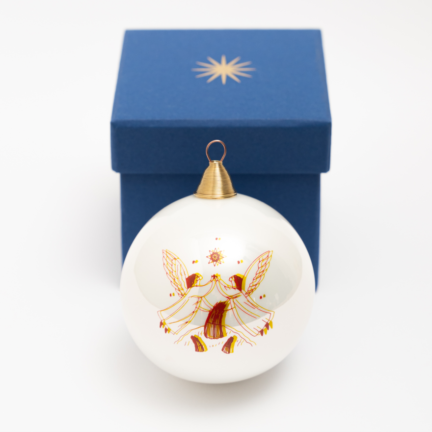 Glass christmas ball «Since the beginning of the world» Boykiv region