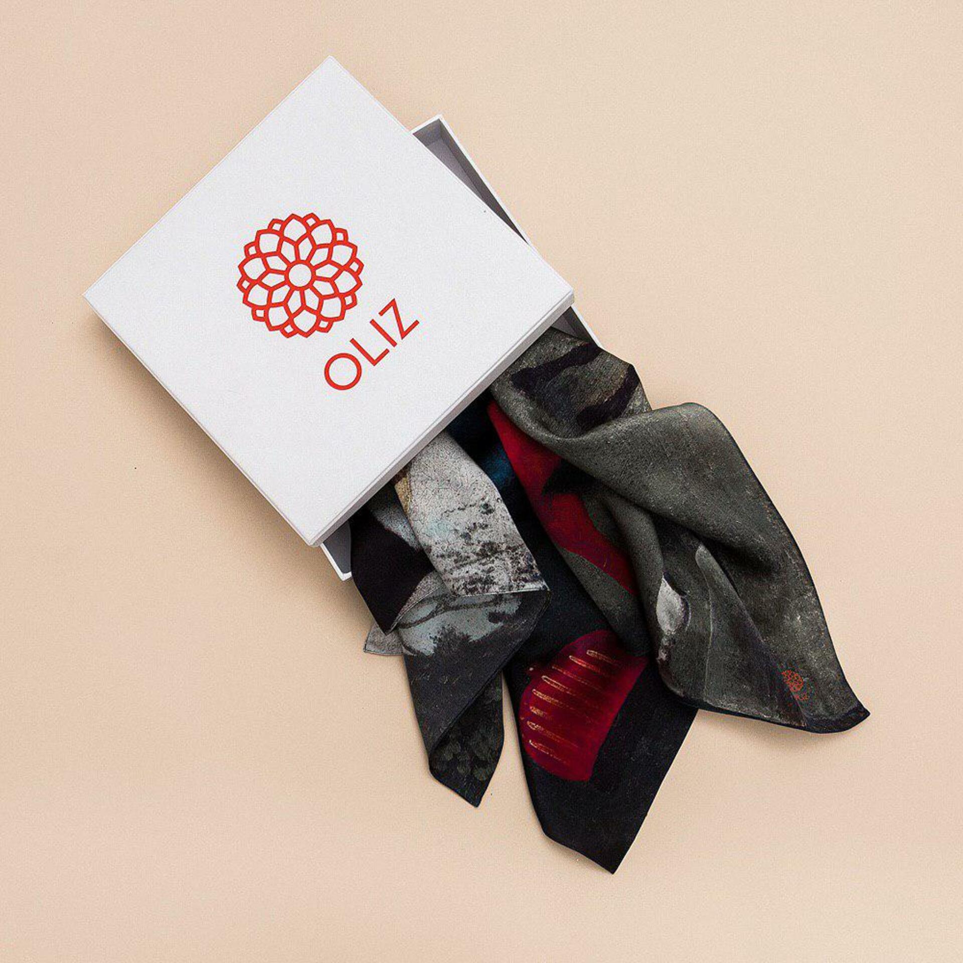 Silk scarf "Cossack Mamay"