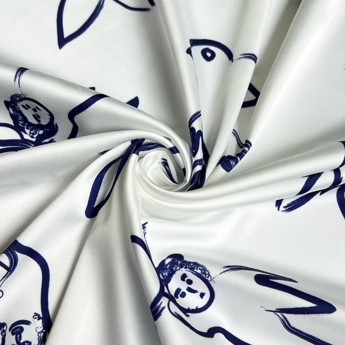 Artificial silk scarf "Angels" Polina Raiko