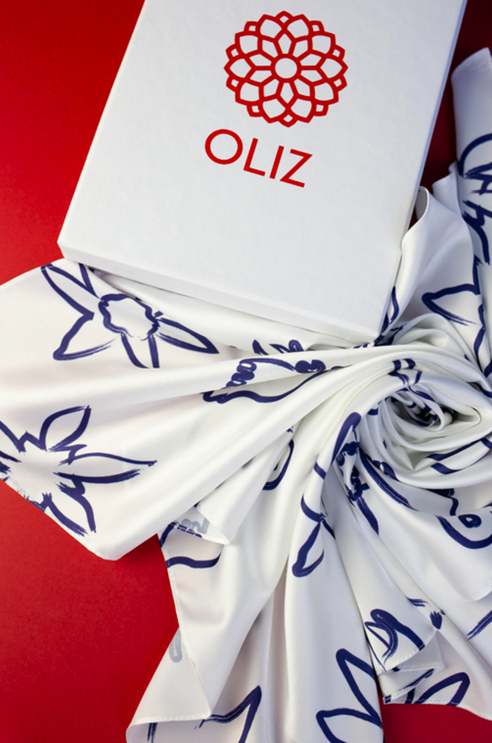 Artificial silk scarf "Angels" Polina Raiko