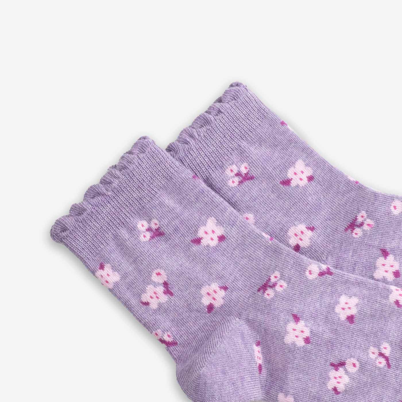 Socks "Lilac Frill Quarter"