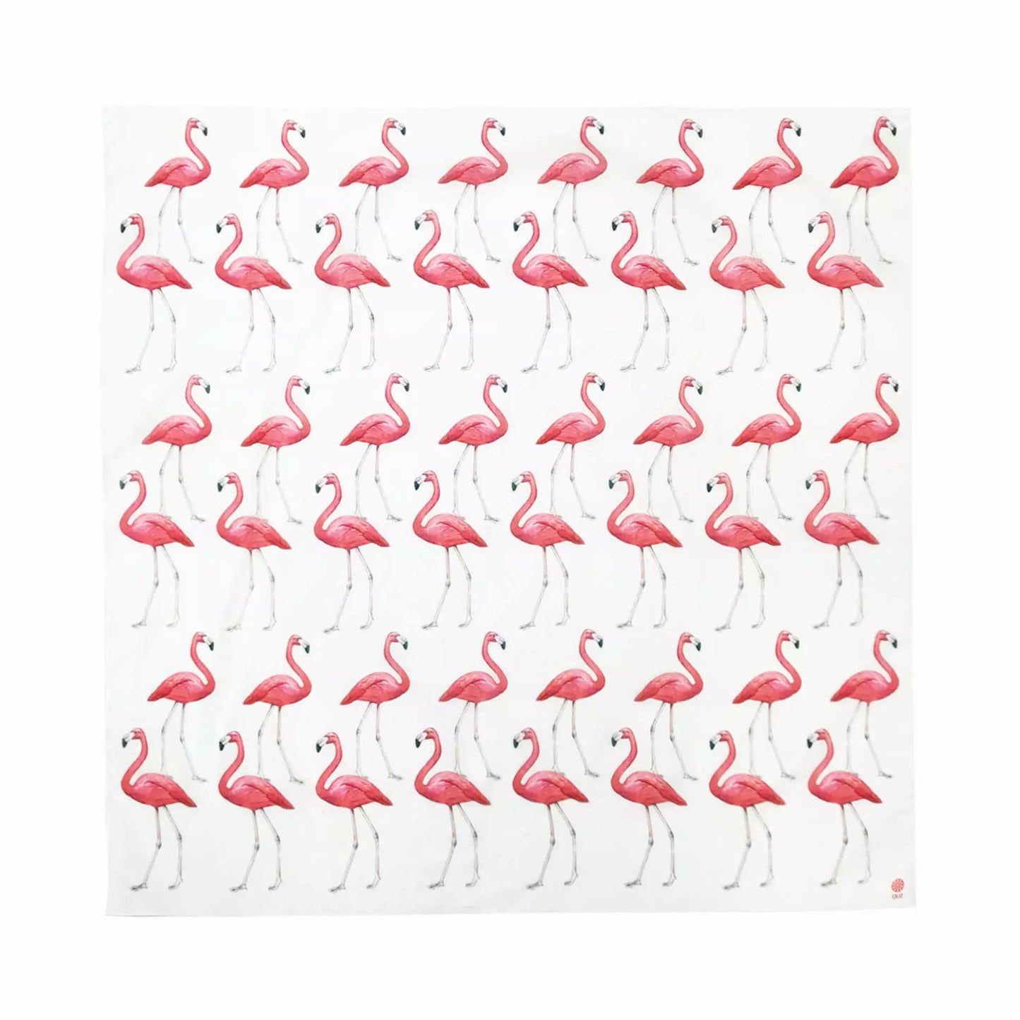 Flamingo silk scarf