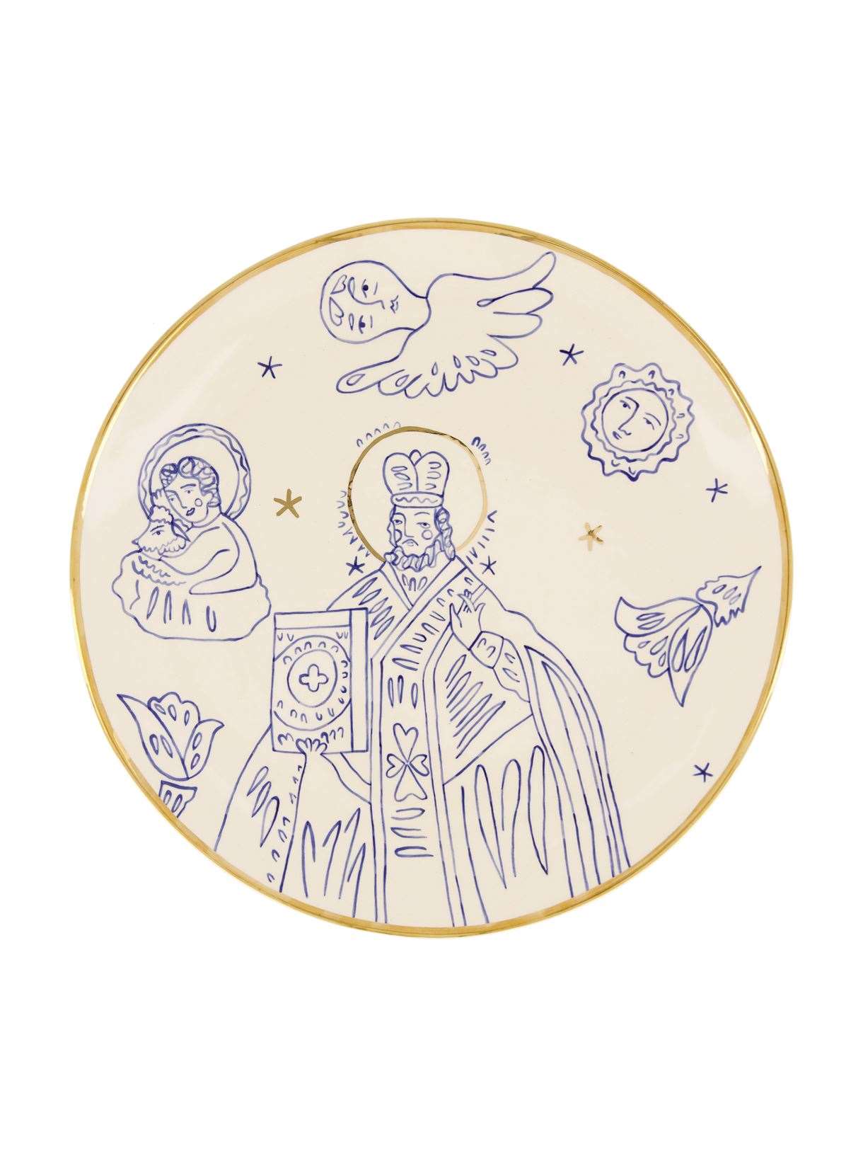 Ceramic plate with the image of Saint Nicolas