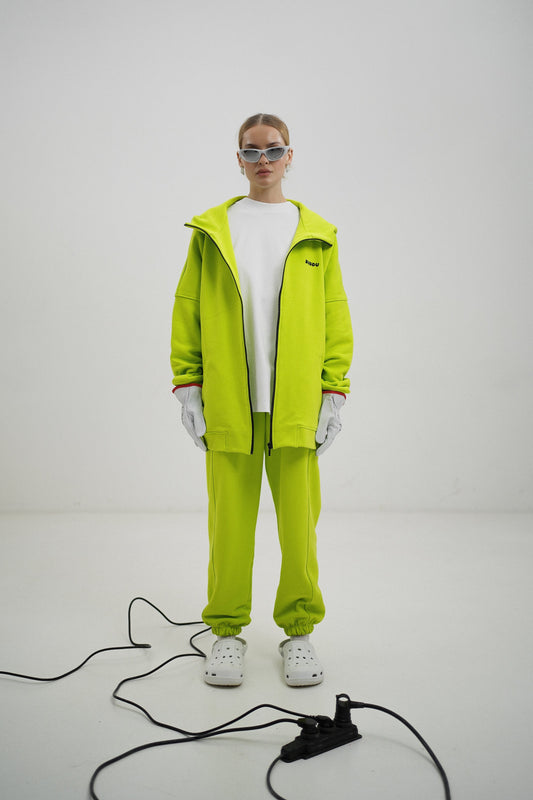 Suit with zip-hoodie "Lime"