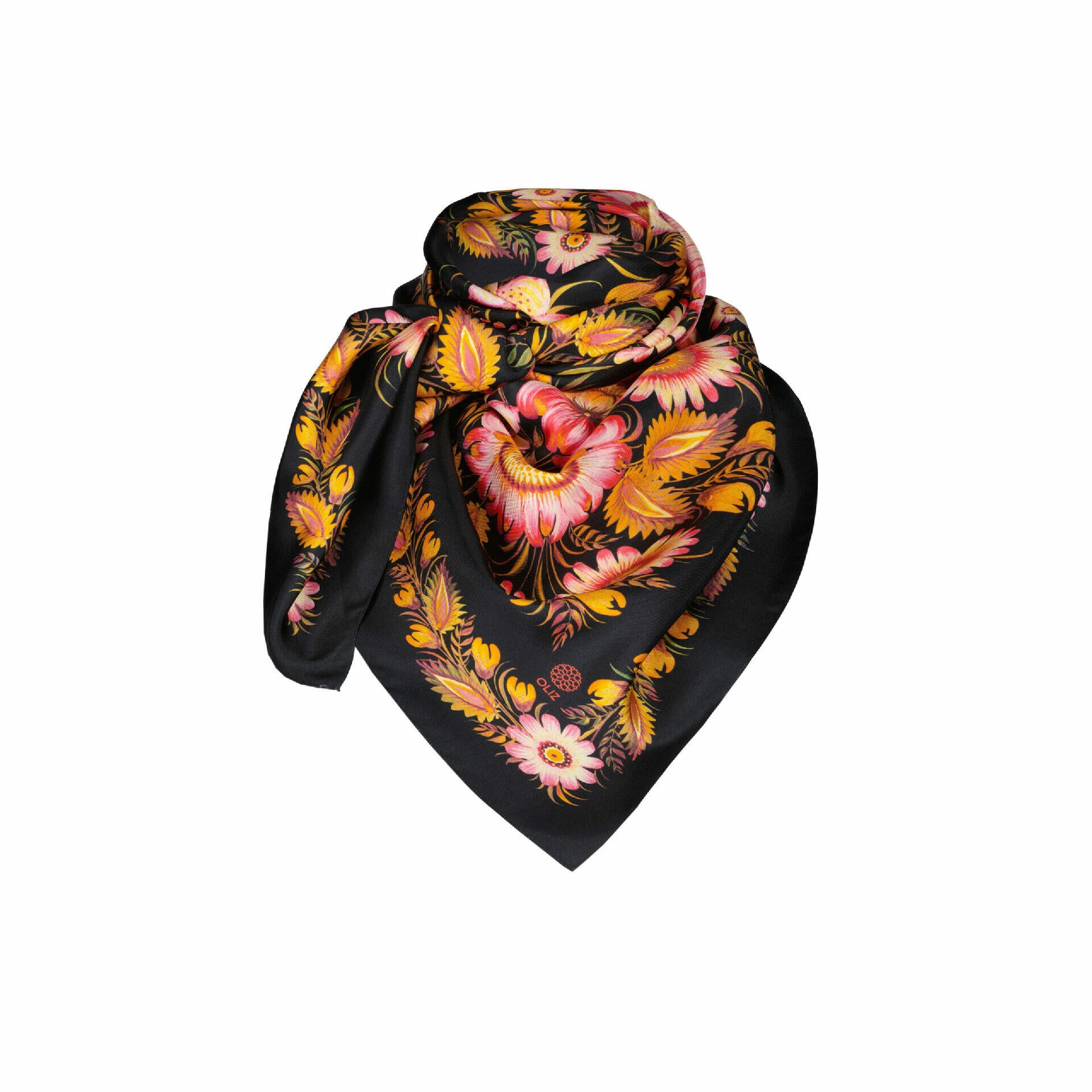 Silk scarf "Black Gold"