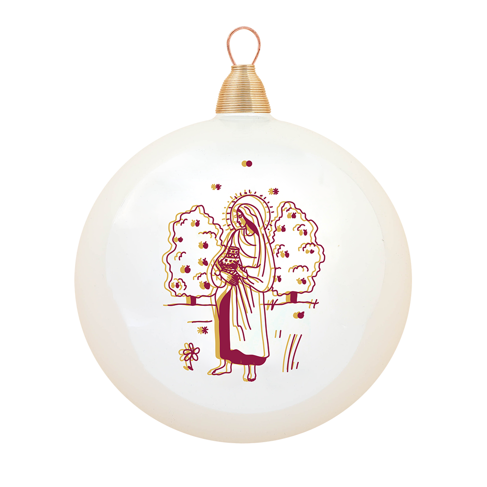 Glass christmas ball «Virgin mary» Chernihiv region