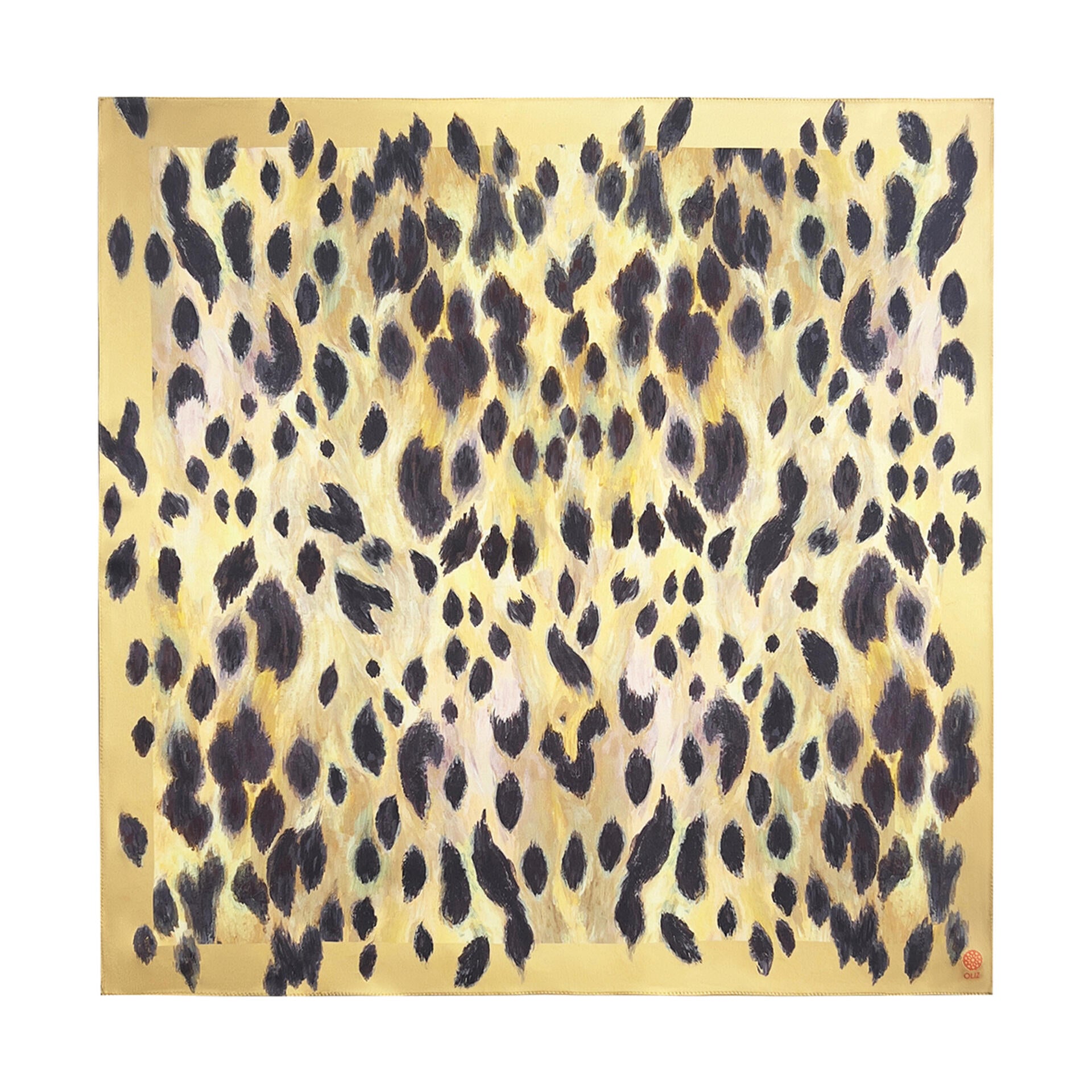 Silk scarf "The lynx"