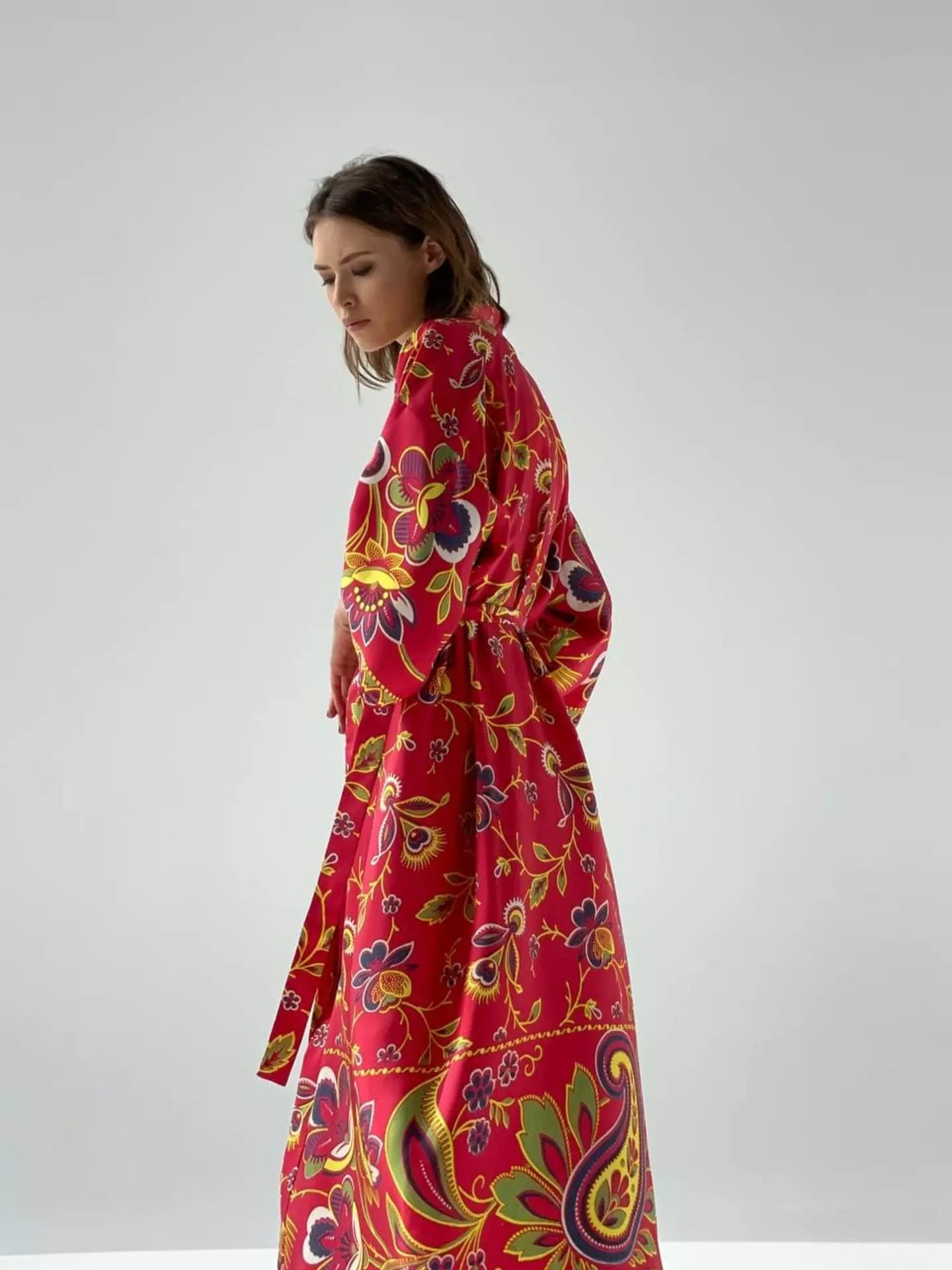 Silk kimono "Rouge"