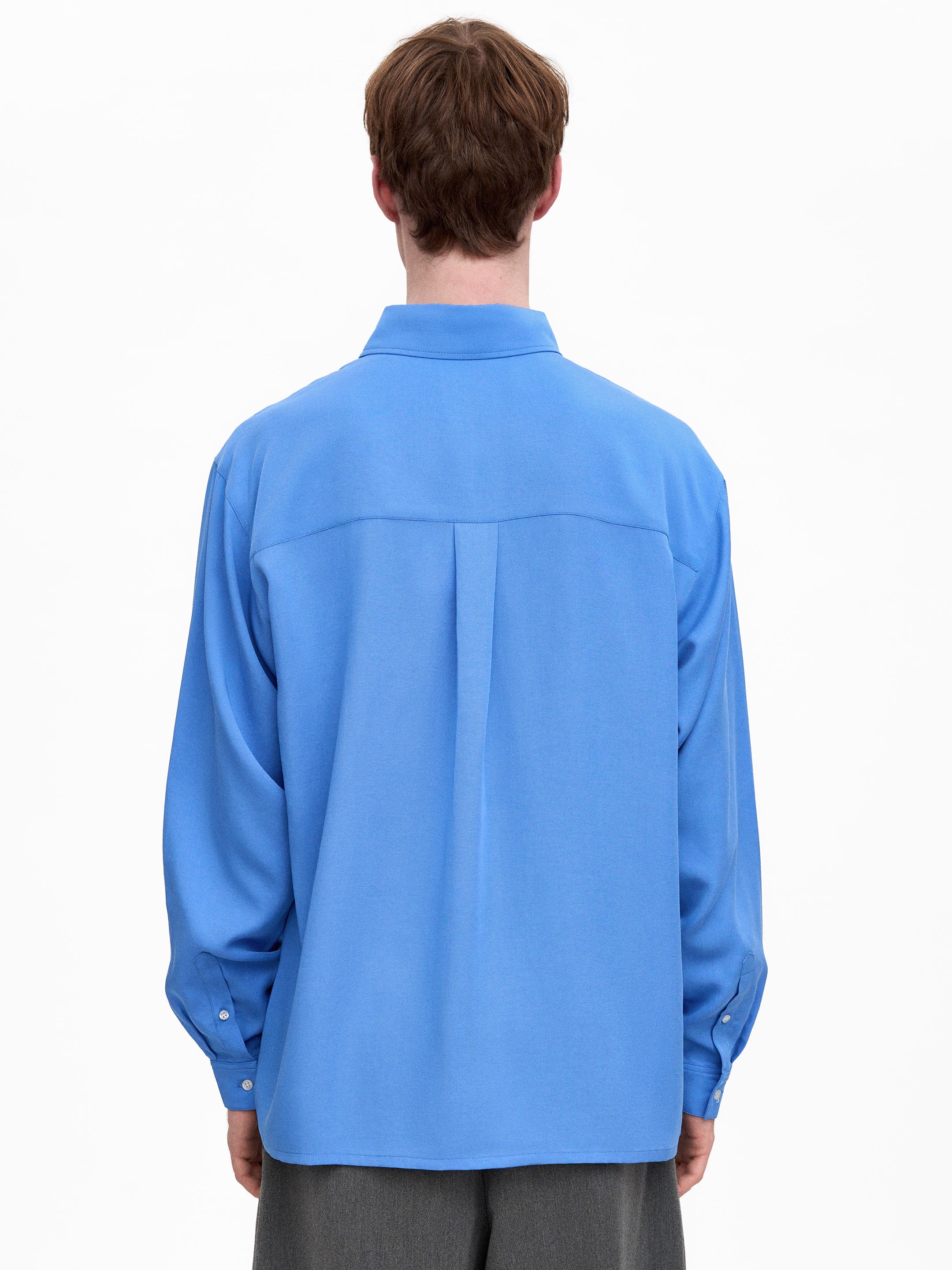 Light Embroidered Shirt "Khvylia Blue"