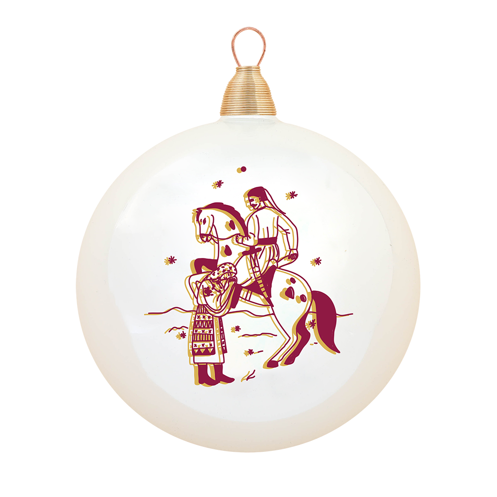 Glass christmas ball «Defender» Rivne region