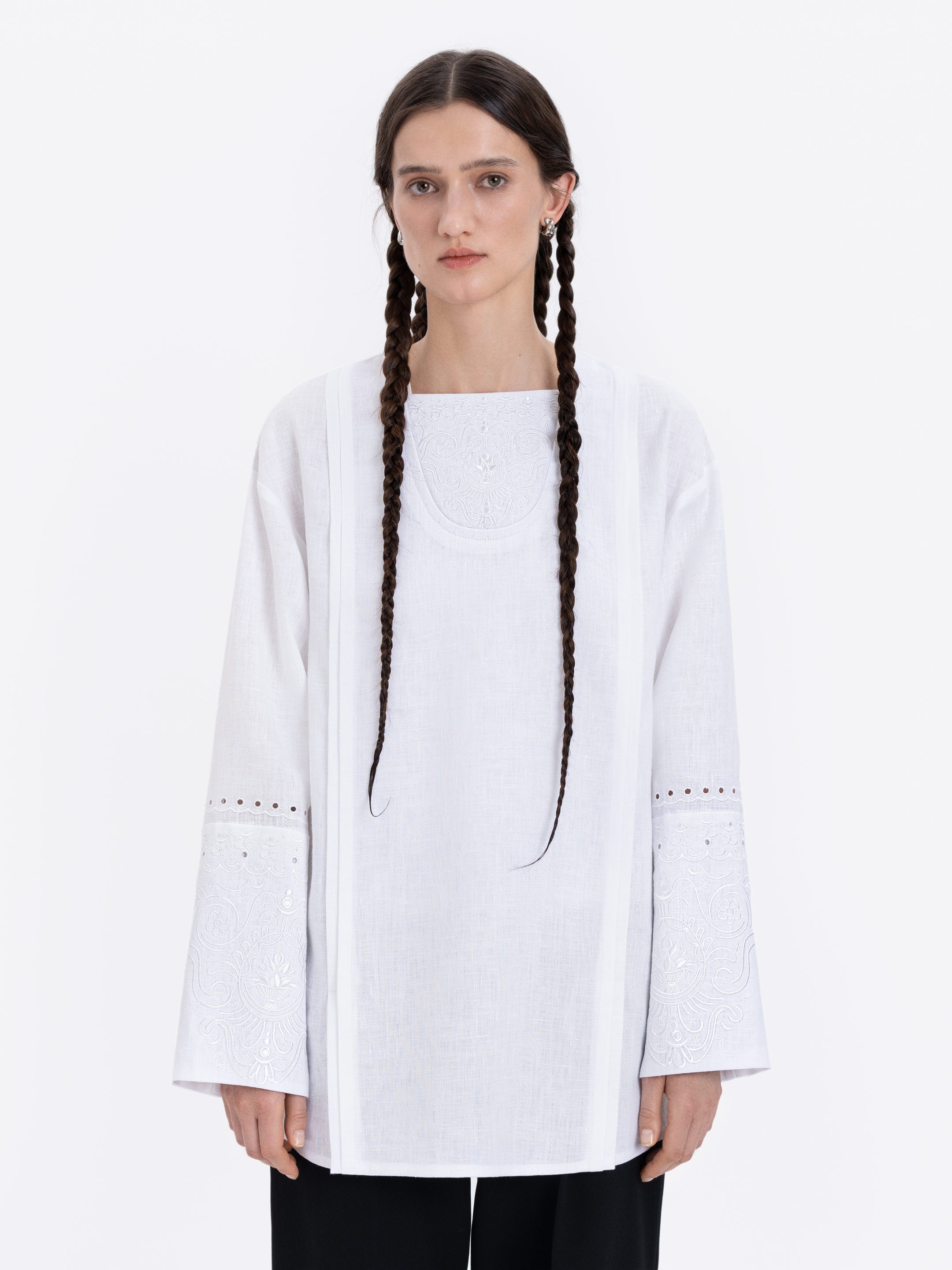 Linen embroidered shirt "Fountain of Tears"