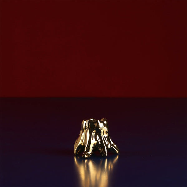 Candlestick "Stump" gold vintage XS