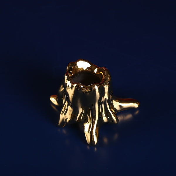 Candlestick "Stump" gold vintage XS