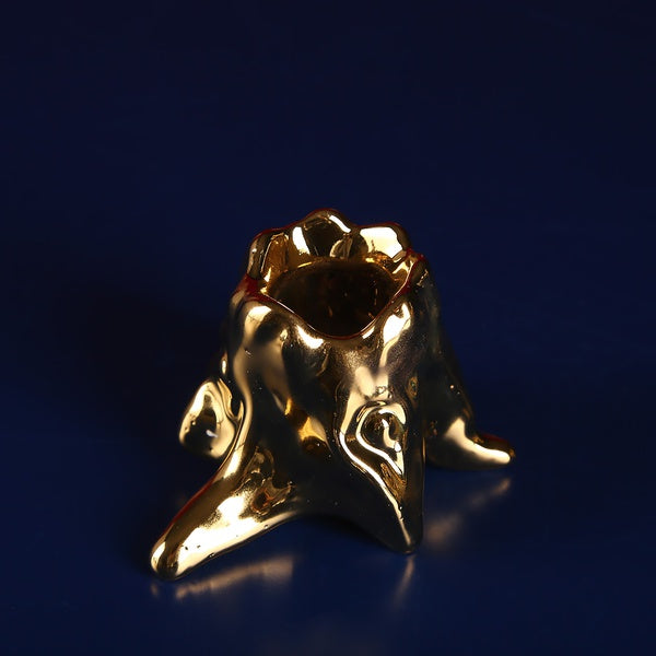 Candlestick "Stump" gold vintage XS