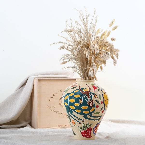 Vase Horshchyk medium, colored "Mary's Gardens" L